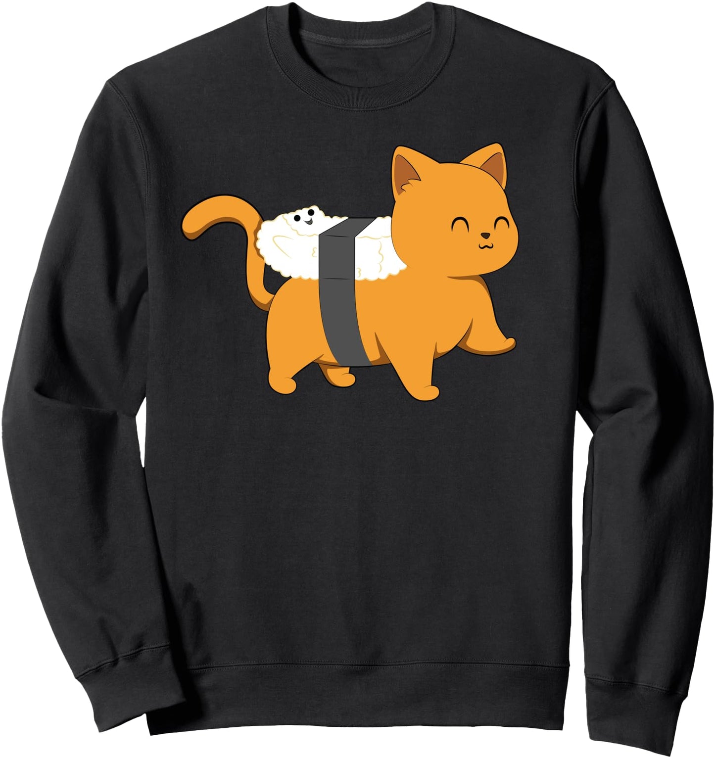 Sushi On Cat Nigiri Fun Kawaii Anime Japanese Sweatshirt