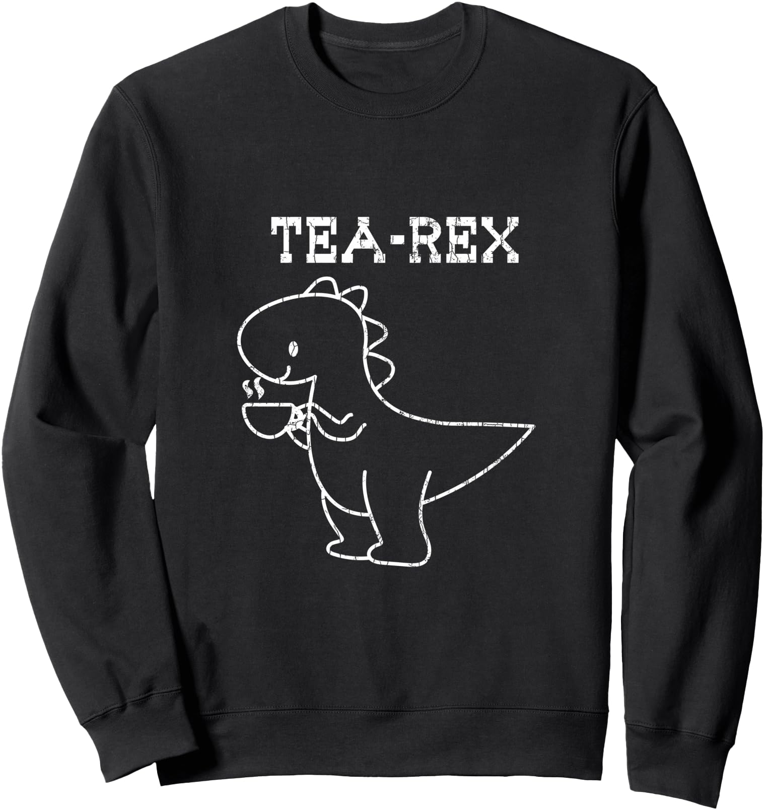 Tea-rex Funny Drinker Graphic Sweatshirt