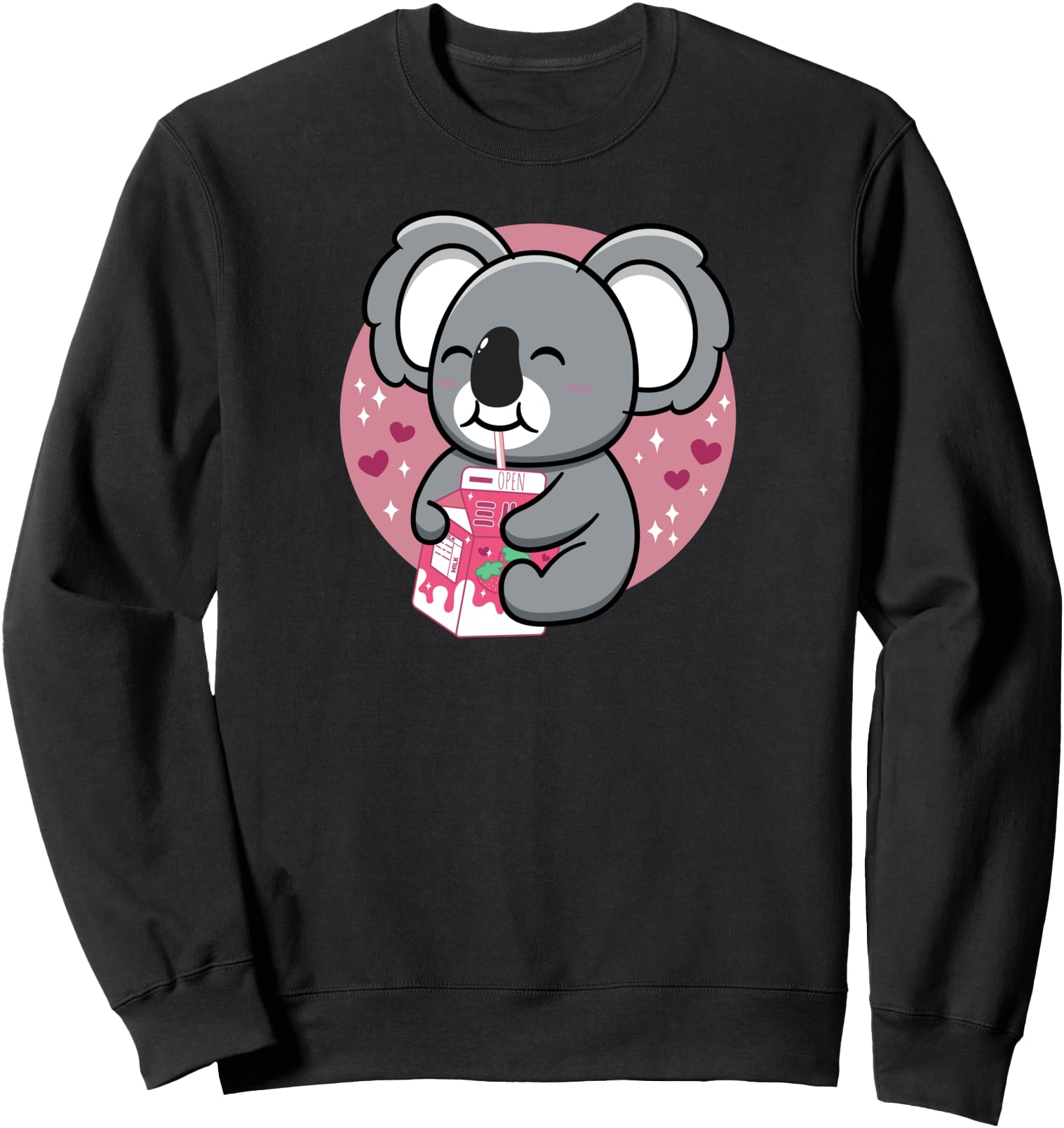 Kawaii Koala Bear Drinking Strawberry Milk Cute Japanese Sweatshirt
