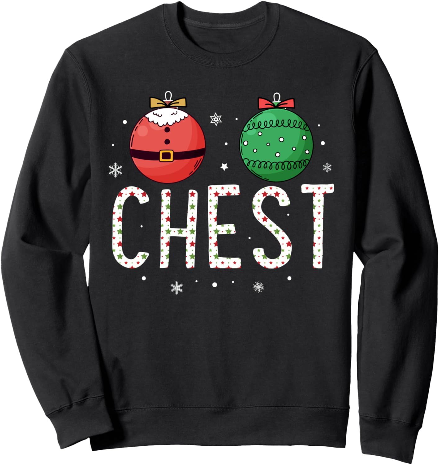 Chest Nuts Matching Funny Christmas Couples Chestnuts Chest Sweatshirt