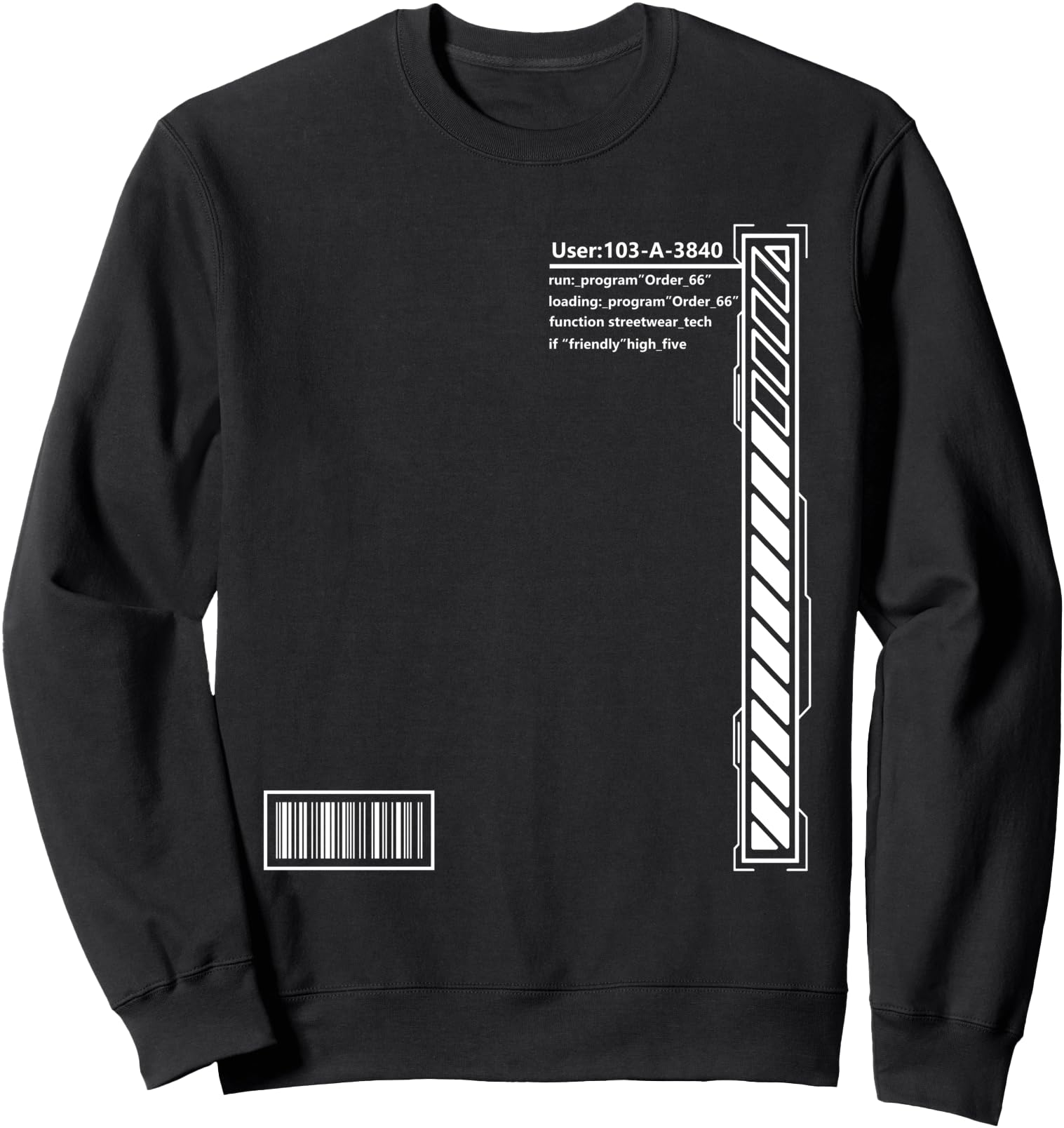 Techware Goth Ninja Sign Urban Future Society Japanese Kanji Sweatshirt