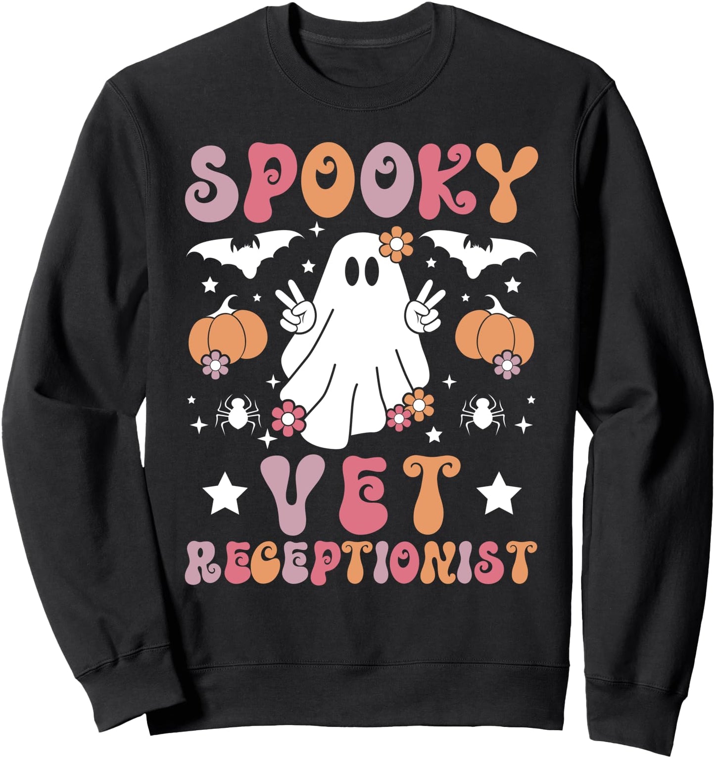 Spooky Vet Receptionist Halloween Veterinary Receptionist Sweatshirt