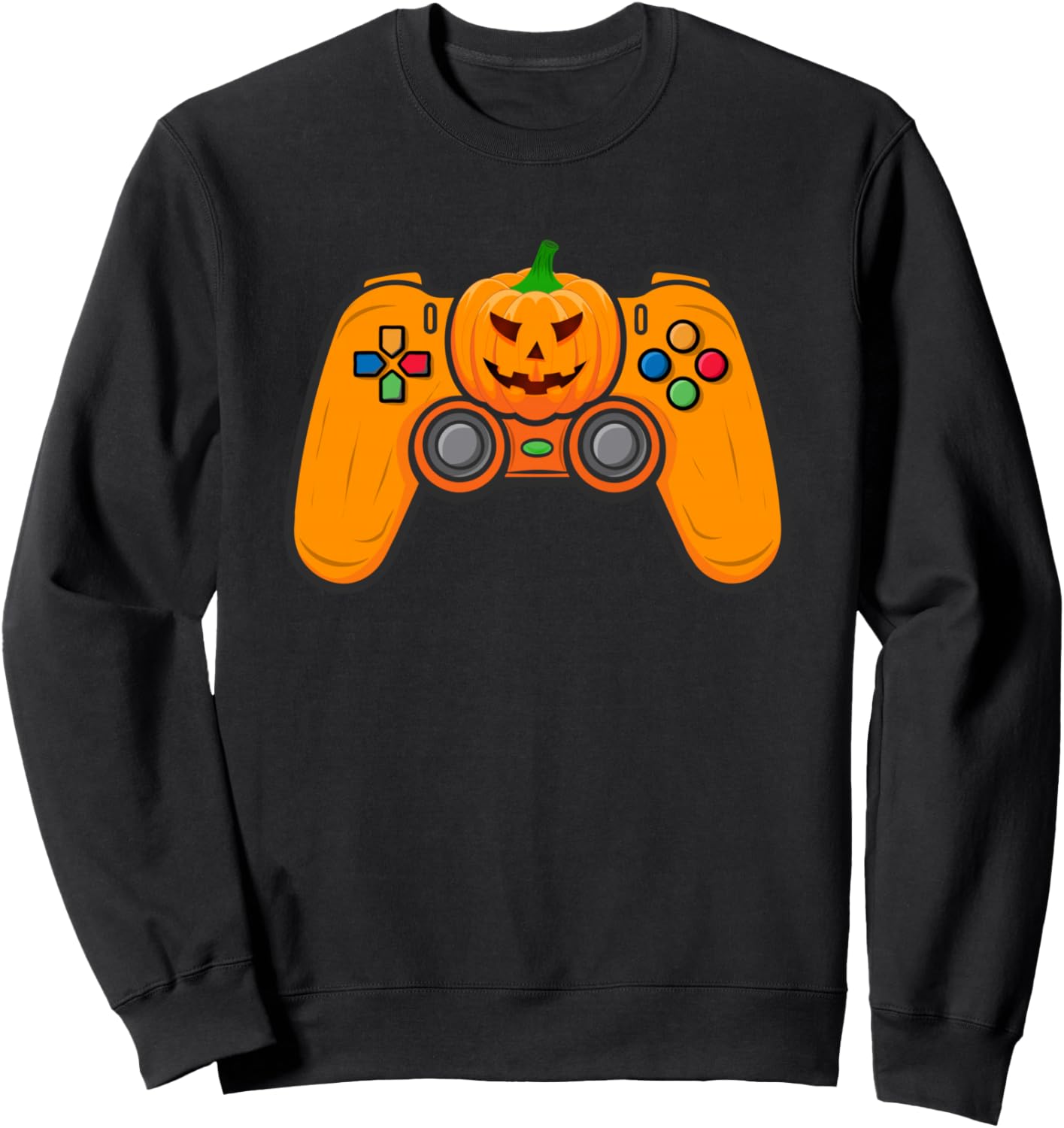 Video Gamer Halloween Costume Game Controller Spooky Pumpkin Sweatshirt
