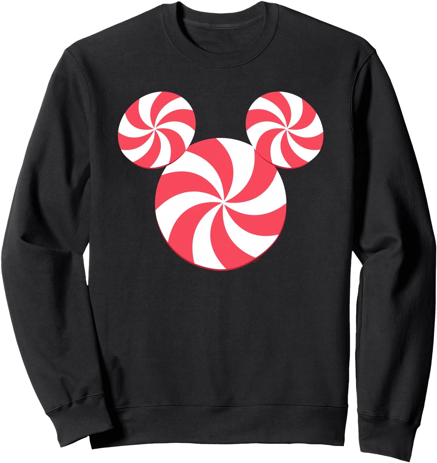 Disney Mickey Mouse Icon Christmas Peppermint Candy Holiday Sweatshirt