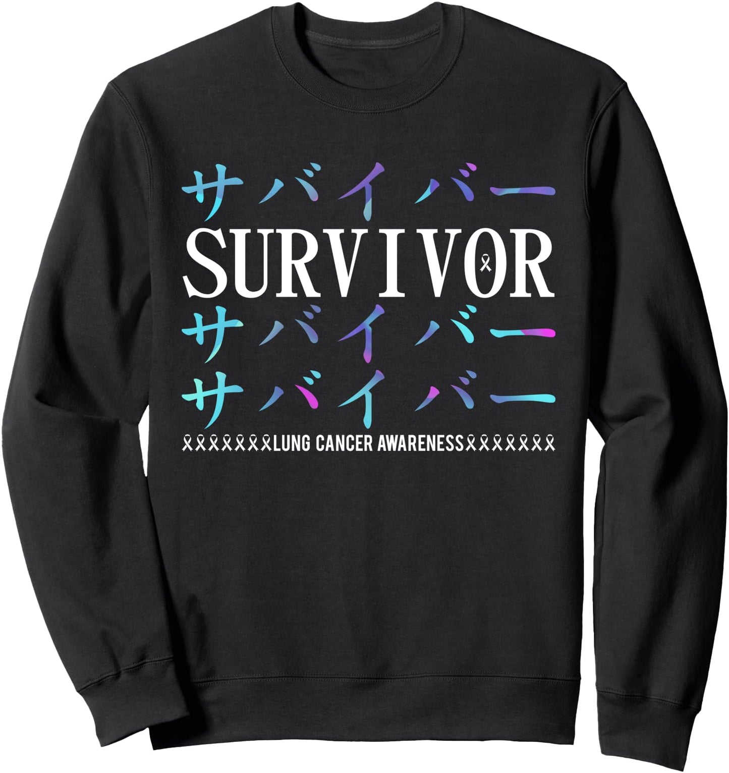Lung Cancer Awareness Japanese Survivor Sweatshirt