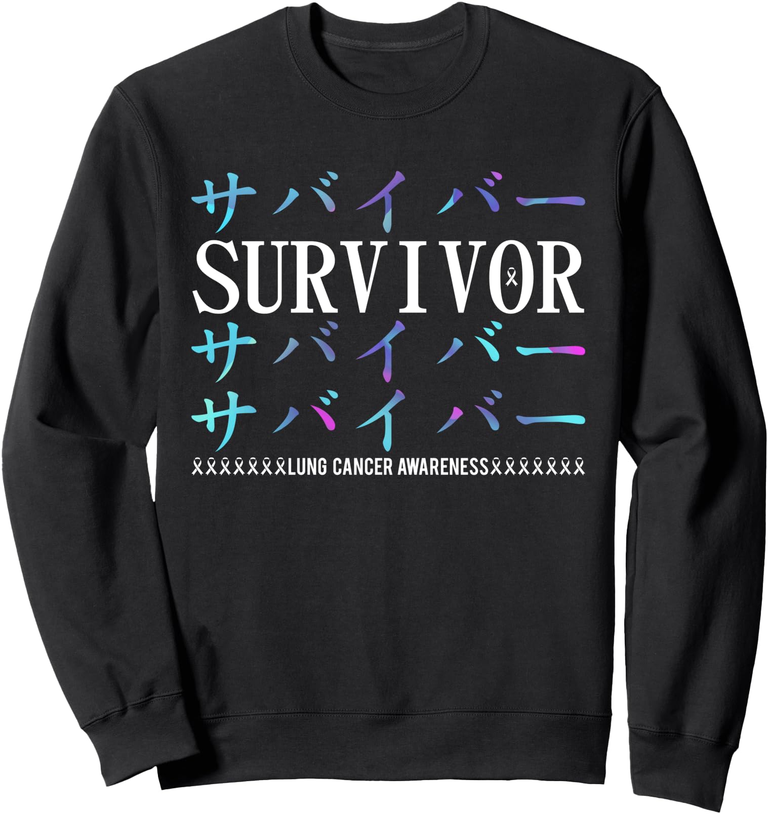 Lung Cancer Awareness Japanese Survivor Sweatshirt