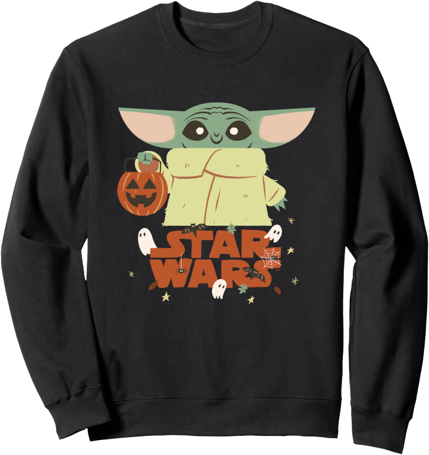 Star Wars Grogu Mandalorian Halloween Trick or Treat Logo Sweatshirt
