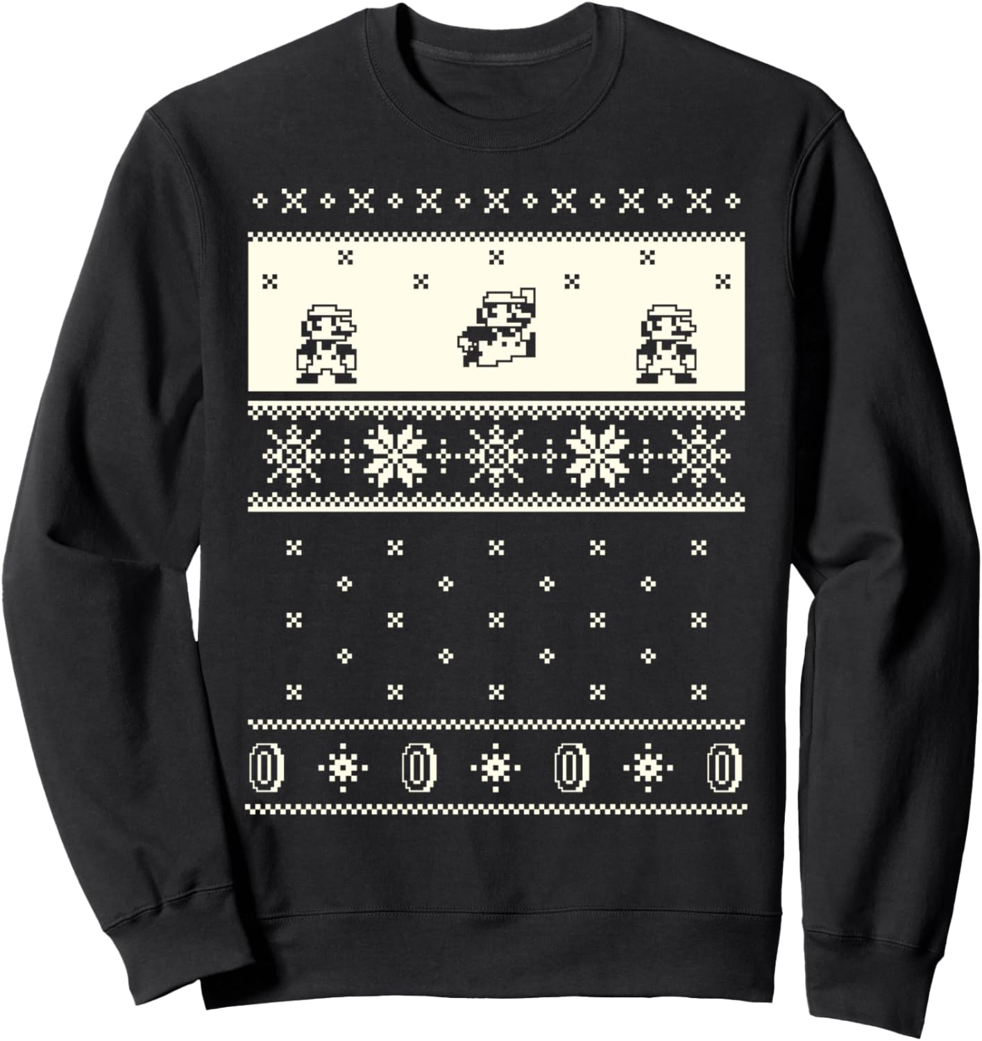 Nintendo Super Mario Christmas Cream Pattern Sweatshirt Sweatshirt