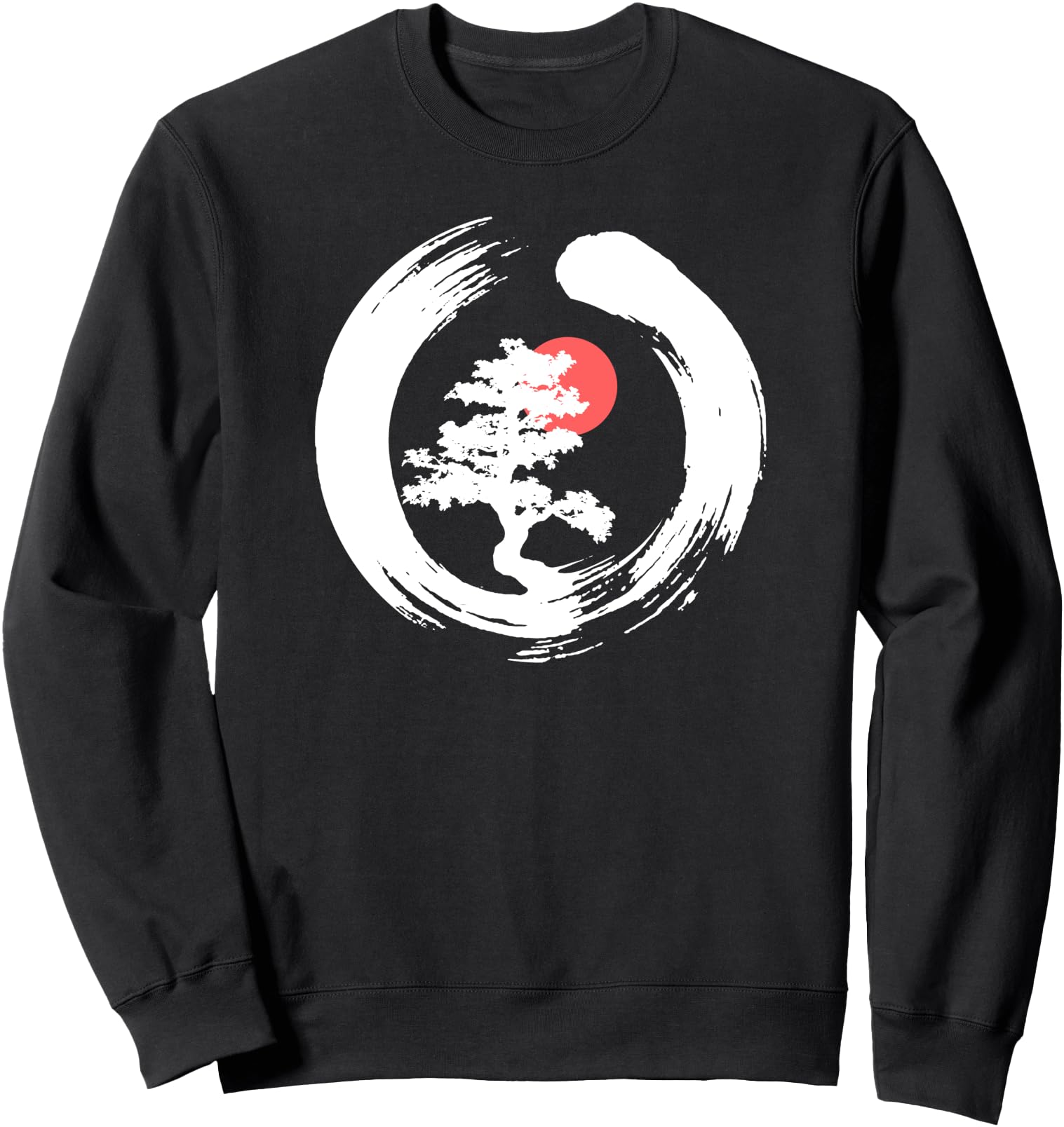 Enso Circle Bonsai Tree Zen Meditation Japanese Buddhism Tao Sweatshirt
