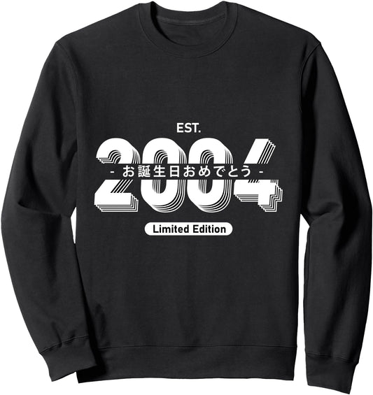 18 Birthday Men Women 18 years 2004 Japanese Birthday Gifts Sweatshirt