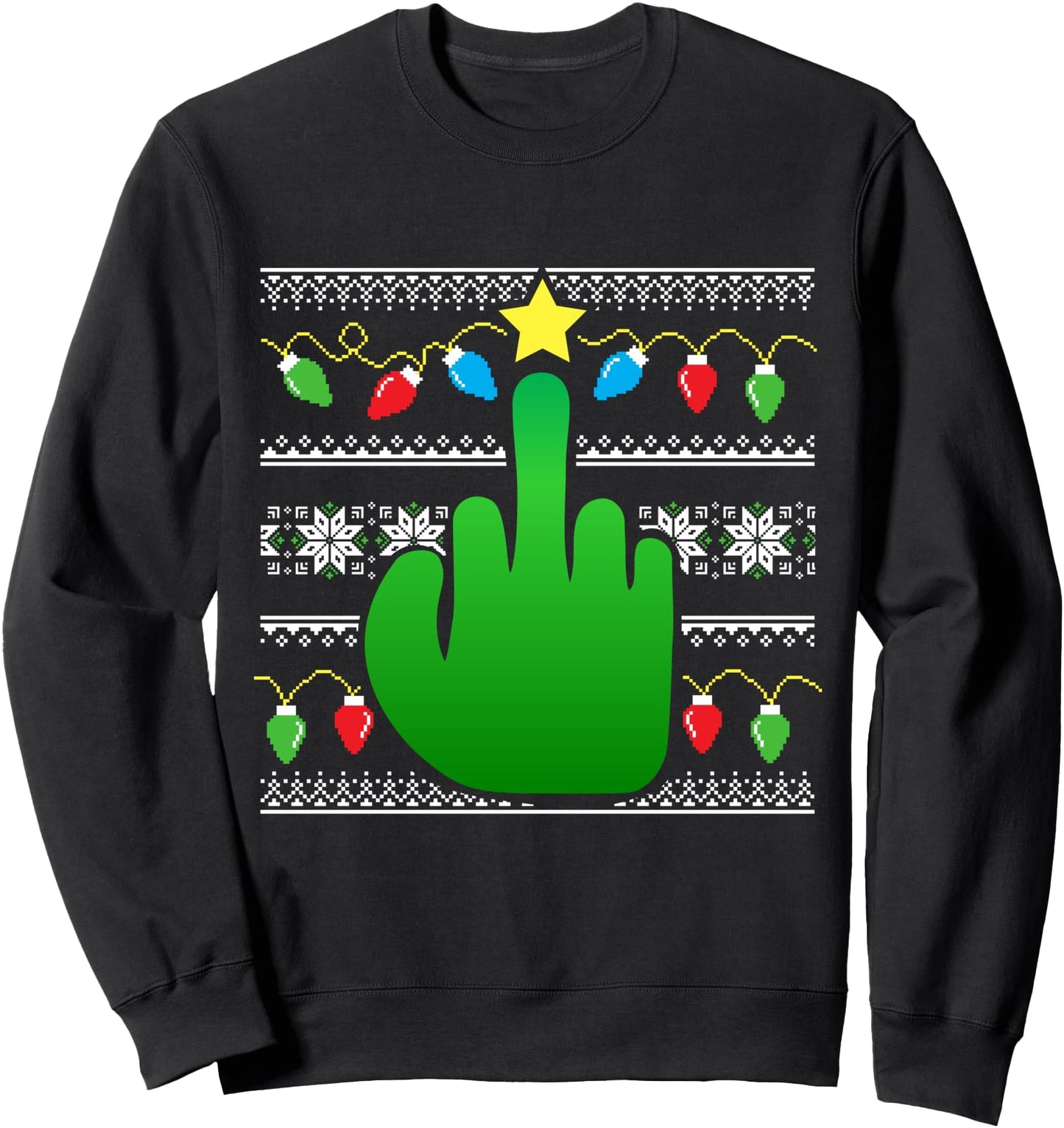 Inappropriate Ugly Christmas Sweater Style Funny Sweatshirt