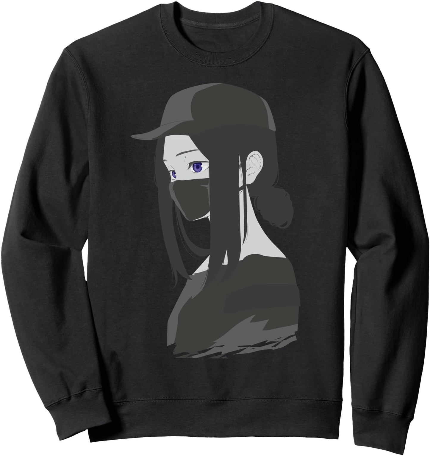 Dark Anime Girl - Anti Social Japanese Aesthetic Vaporwave Sweatshirt