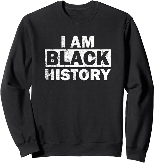 African Heros I AM BLACK HISTORY Women's Right Sweatshirt