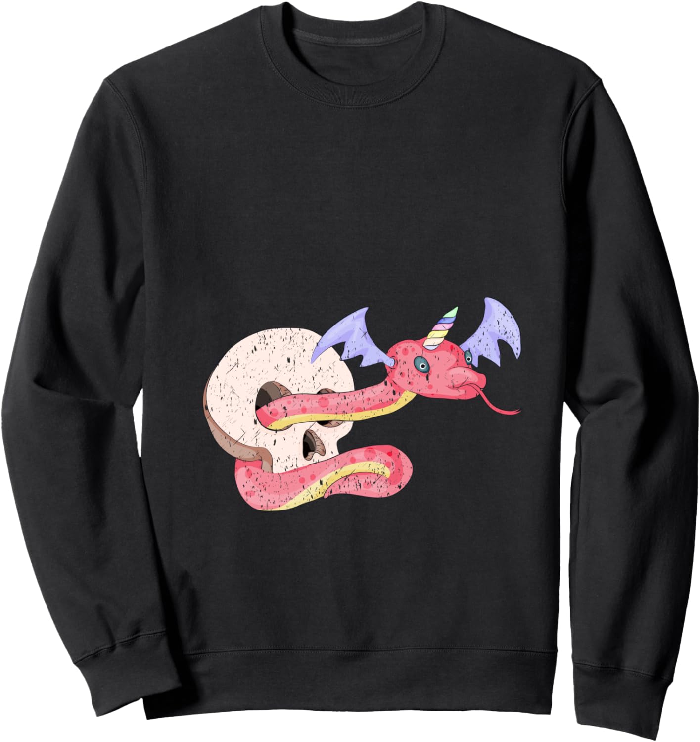 Kawaii Anime Skull Occult Snake Japanese Anime Pastel Goth Sweatshirt