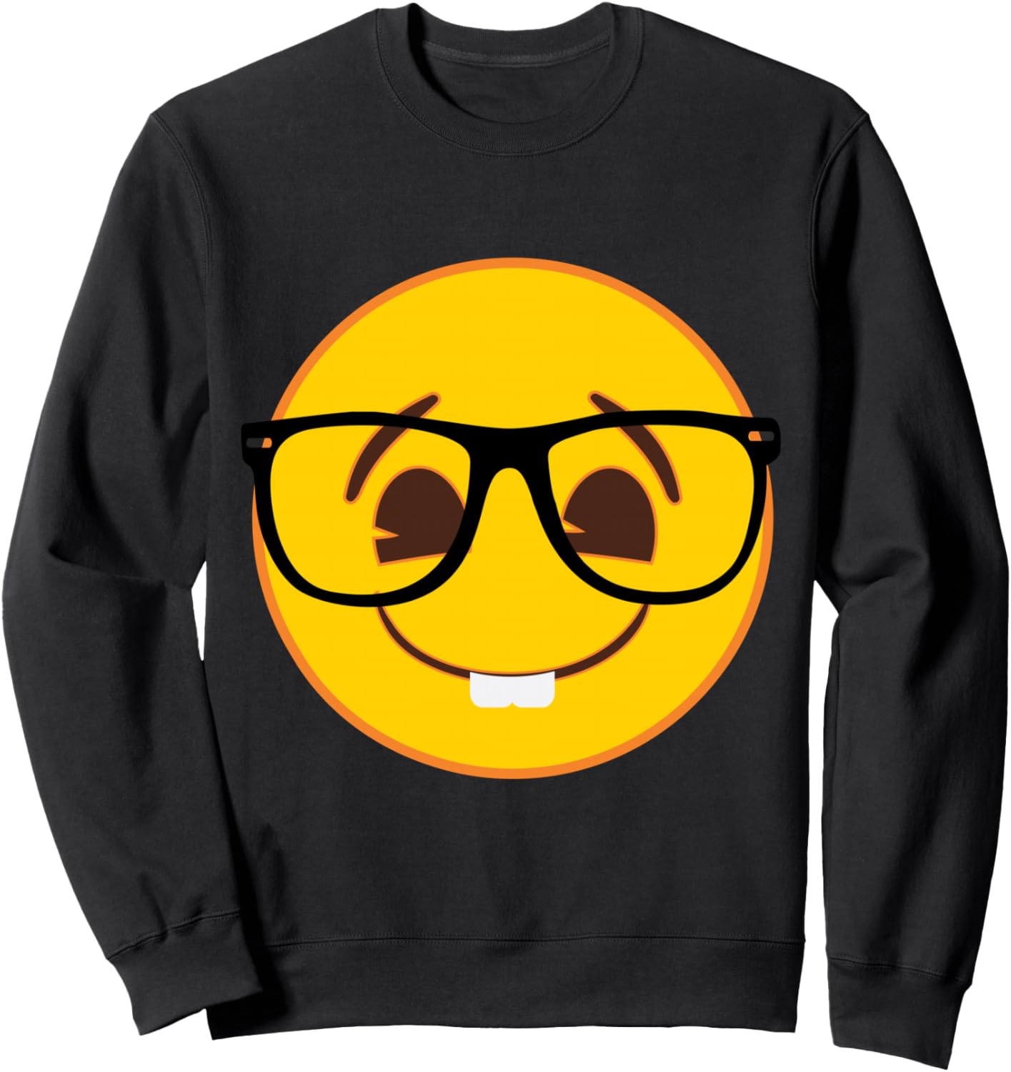 Official Emoji Nerd Glasses Yellow Smile Face Sweatshirt
