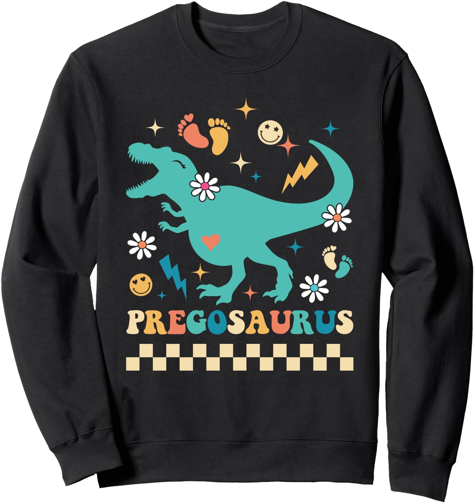 Pregnancy Announcement Pregosaurus Gift For Expecting Mom Sweatshirt