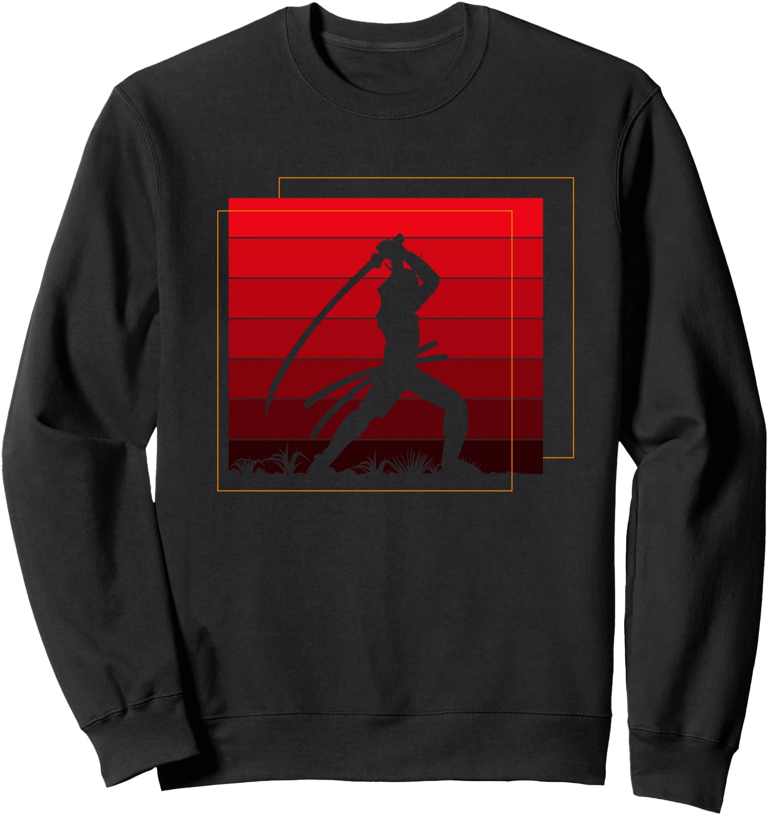 Vintage Japan geisha and samurai japanese retro art Sweatshirt