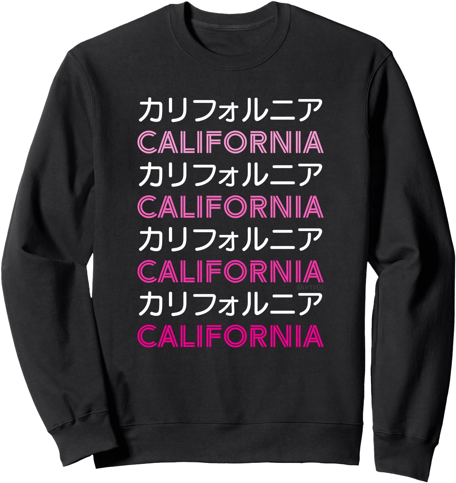 California in Japanese Katakana Word Minimalist Sweatshirt