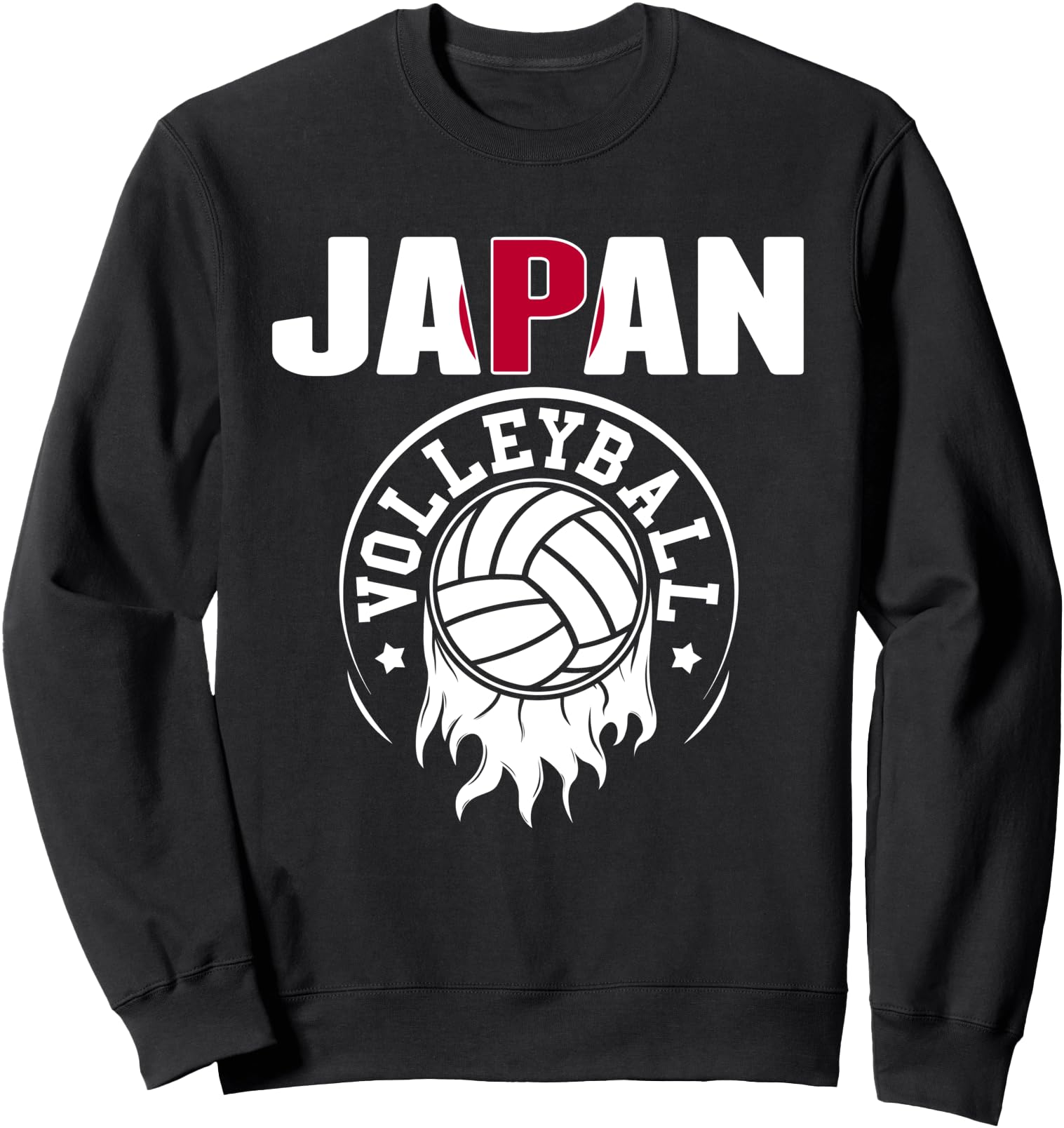 Proud Japan Volleyball Fans Jersey - Japanese Flag Sports Sweatshirt