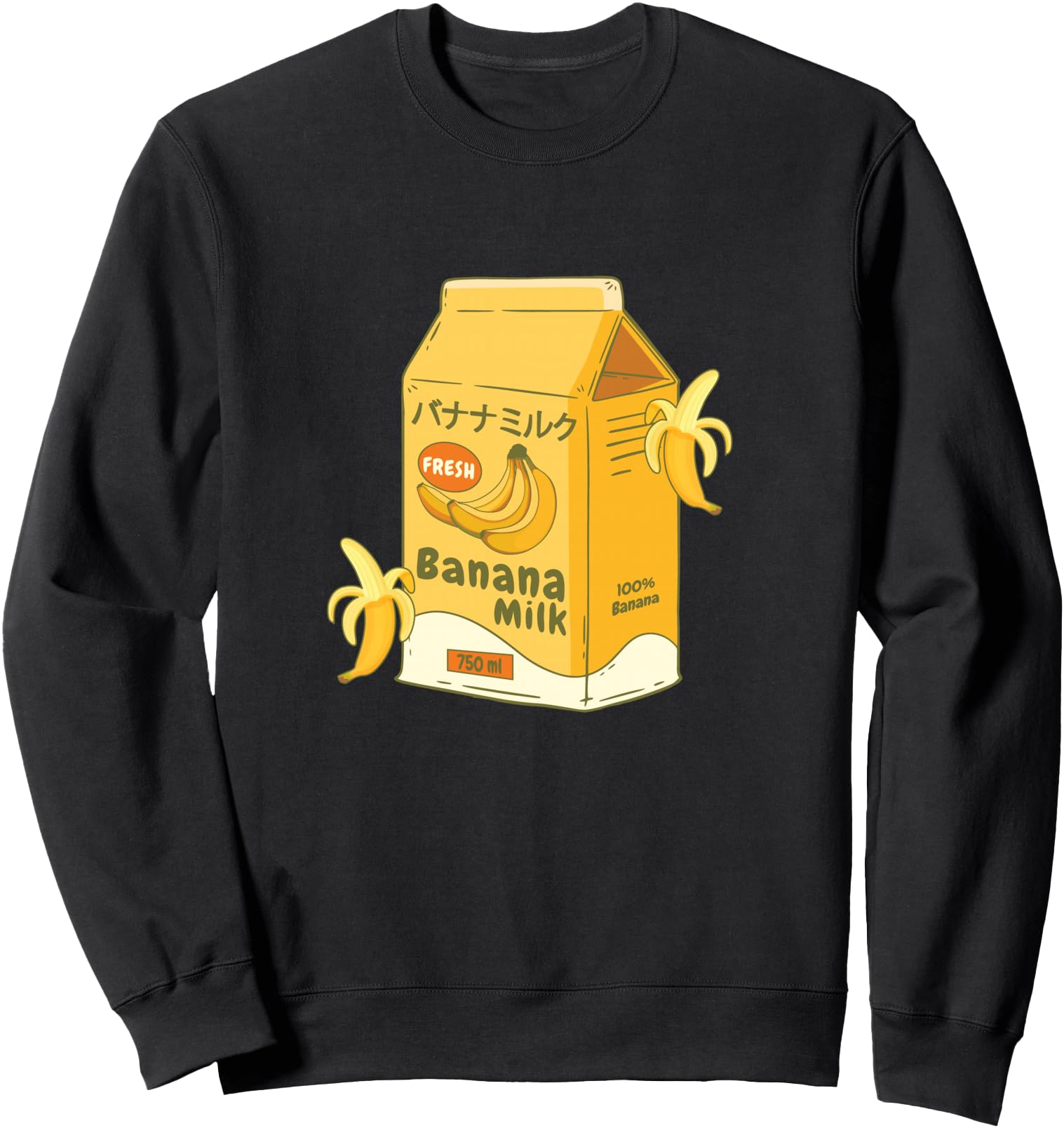 Banana Milk Aesthetic Otaku Japanese as Kawaii Sweatshirt