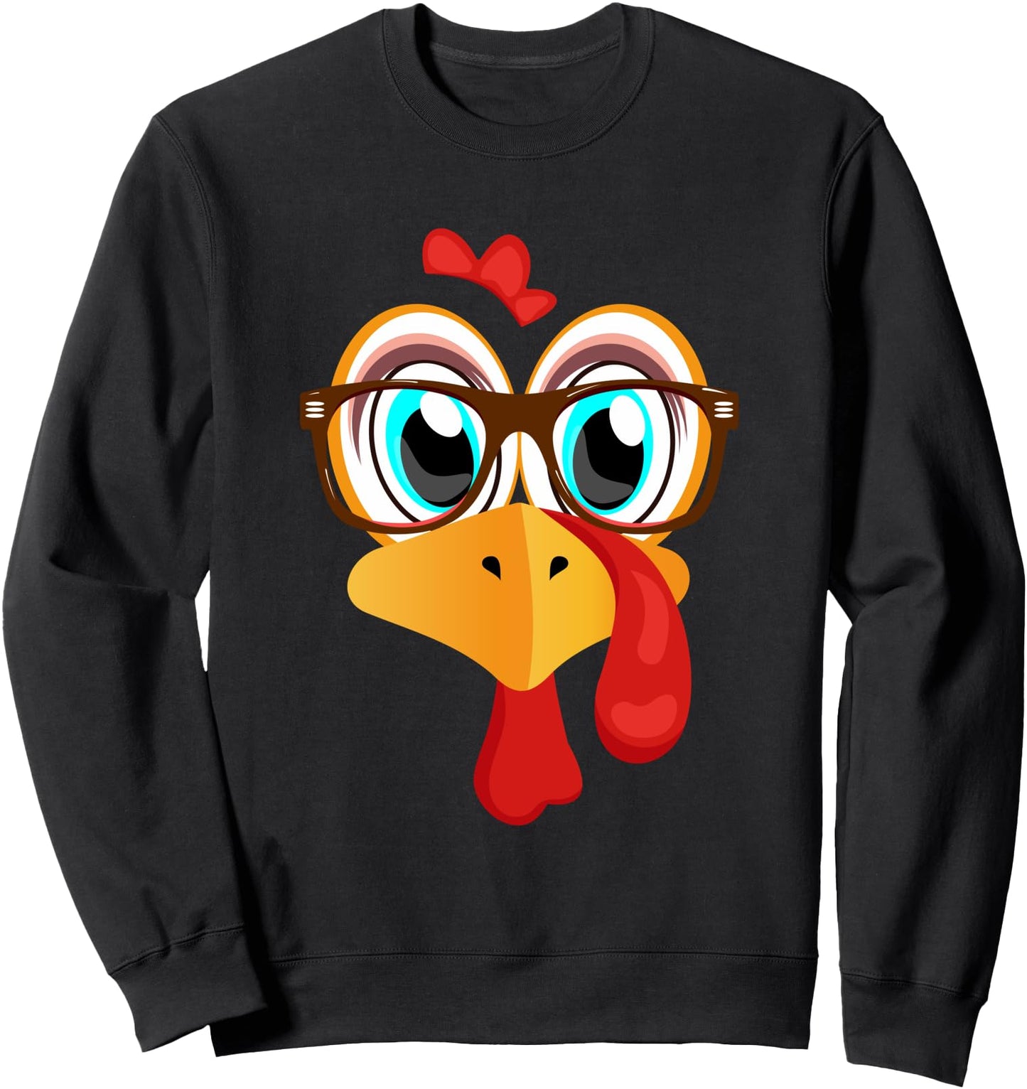 Turkey Face Thanksgiving Family Matching Costume Sweatshirt