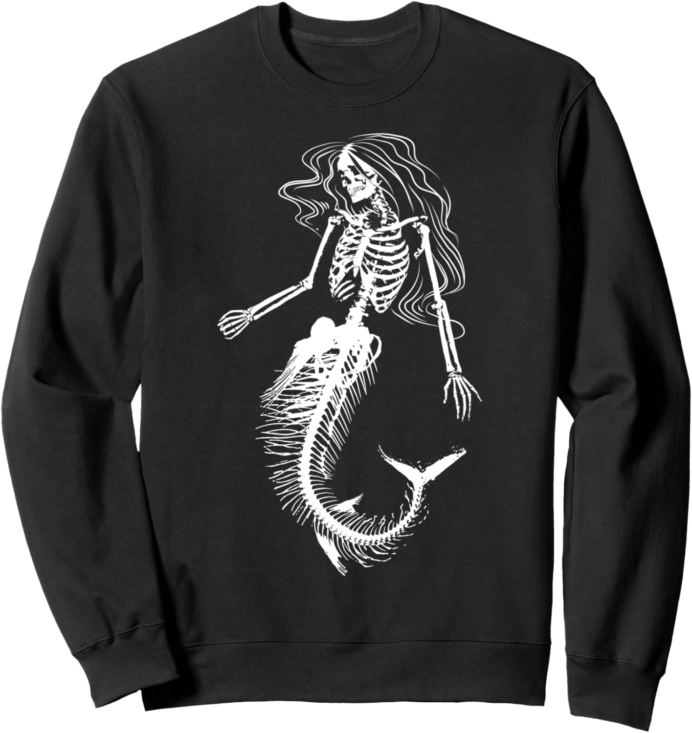 Funny Halloween Mermaid Skeleton Gift Cool Scary DIY Costume Sweatshirt