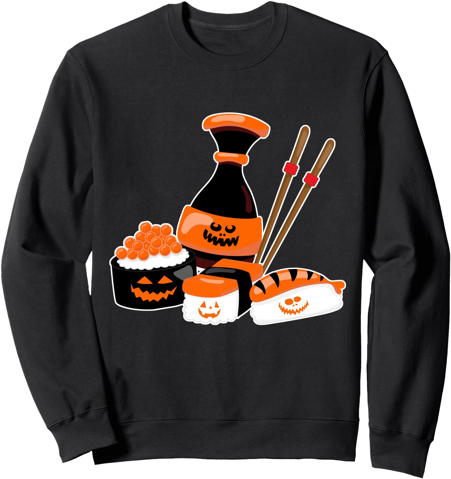 Spooky Sushi Halloween Japanese Sashimi & Soy Spoopy Sweatshirt