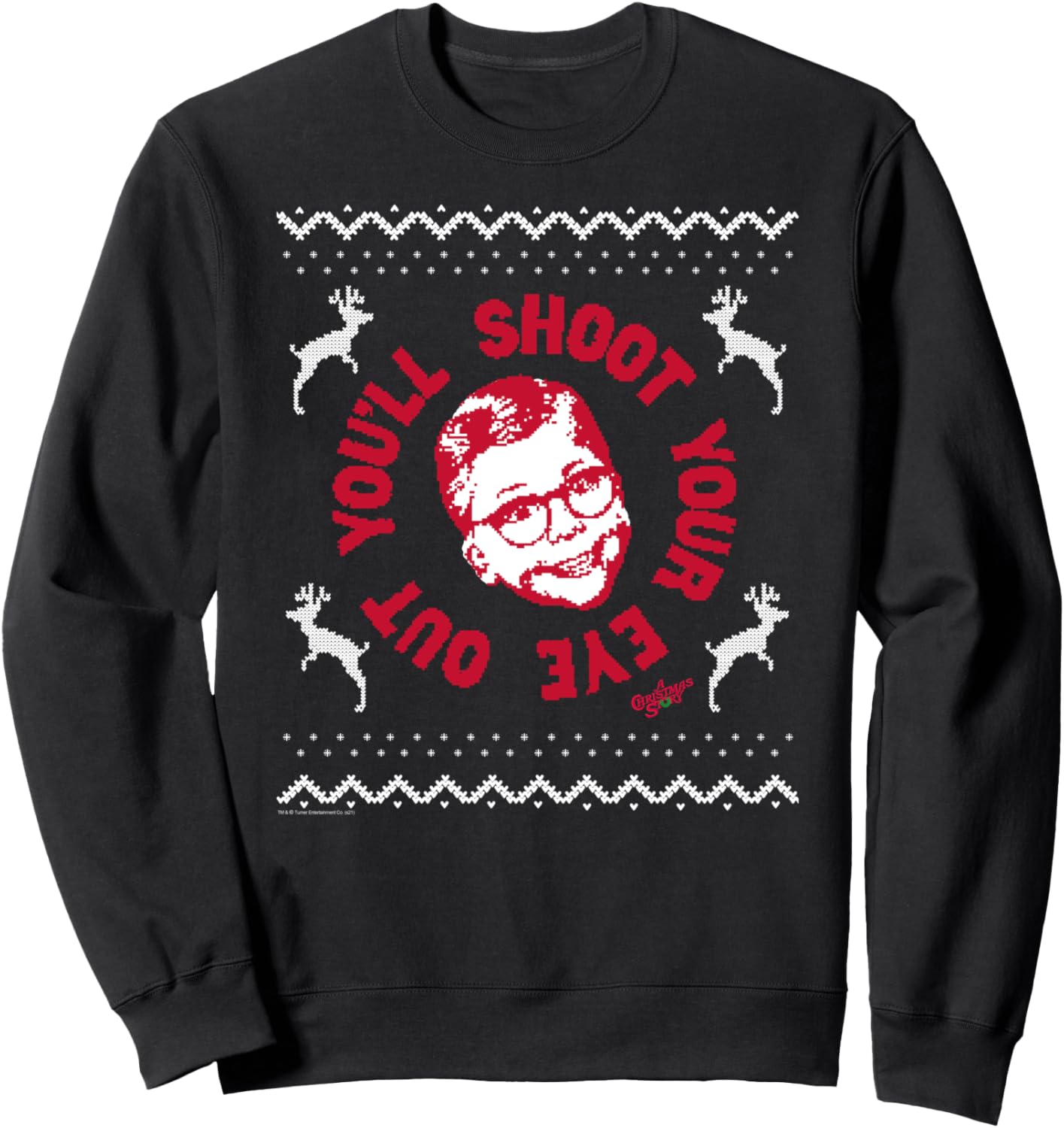 A Christmas Story Sweater Print You'll Shoot Your Eye Out Sweatshirt