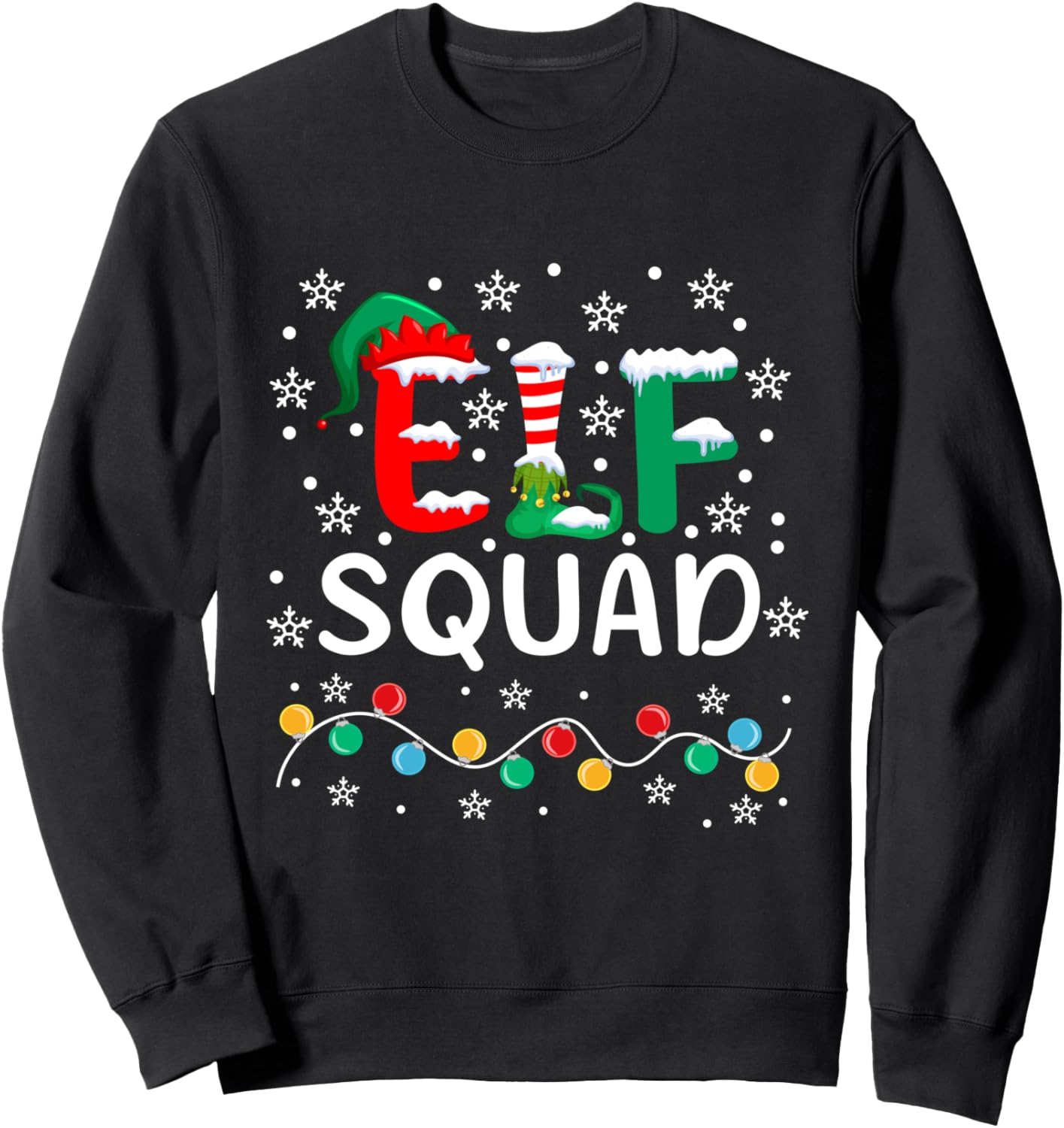 Elf Family Christmas Matching Pajamas Xmas Elf Squad Sweatshirt