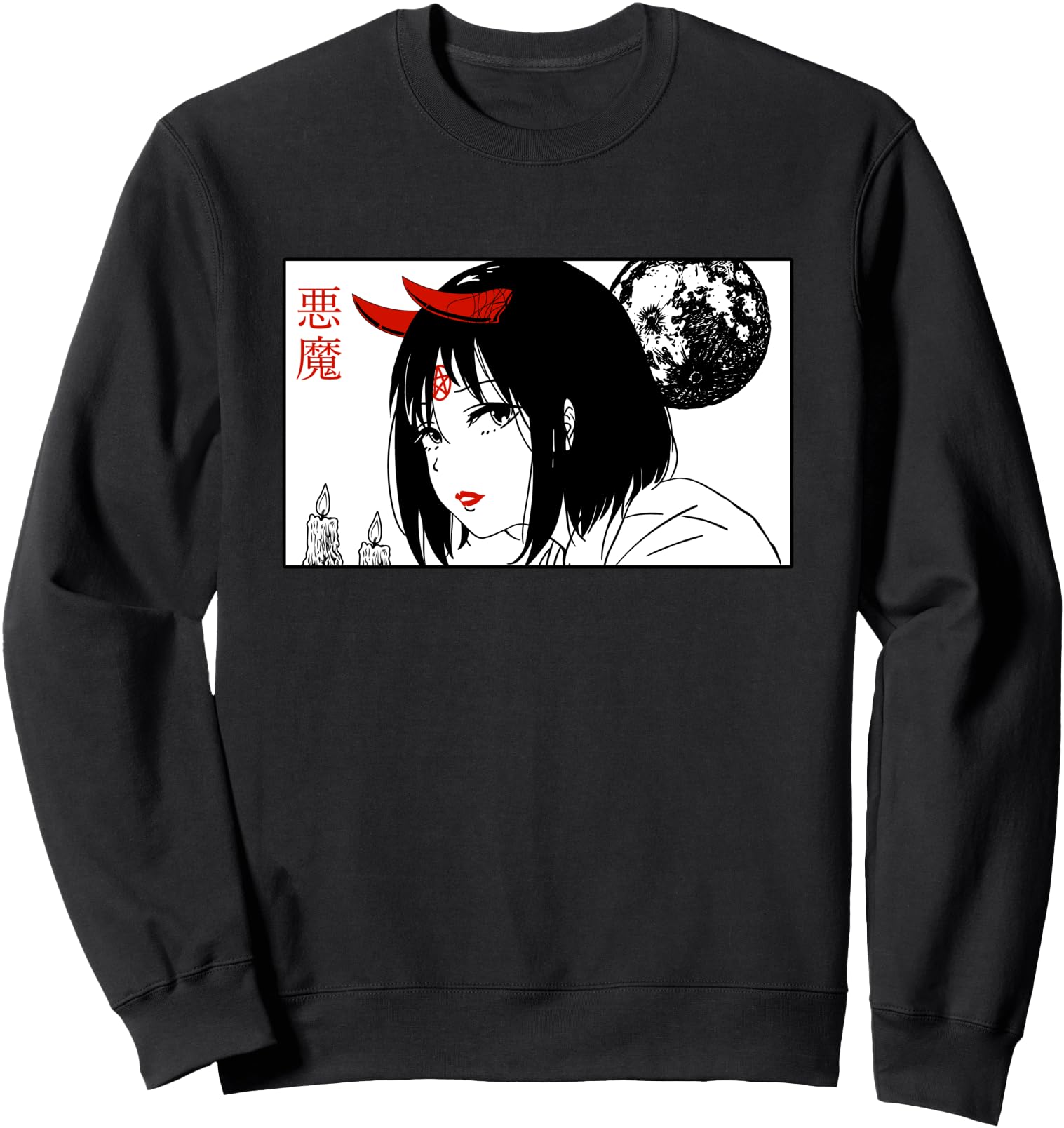 Gothic Demon Anime Girl Goth Kawaii for Women Japanese Sweatshirt
