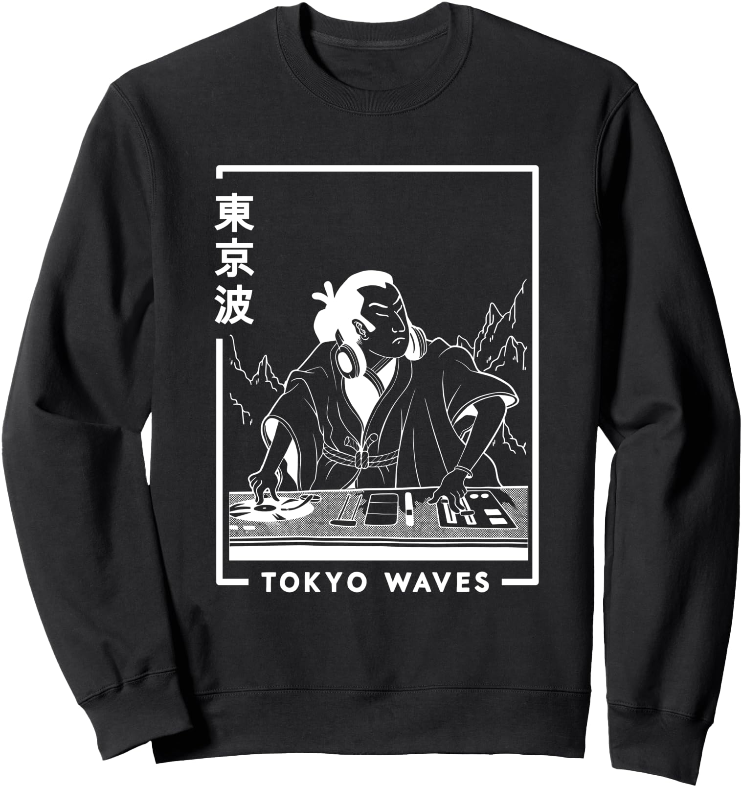Samurai DJ Japanese Futurism Minimalistic Japan Art Sweatshirt