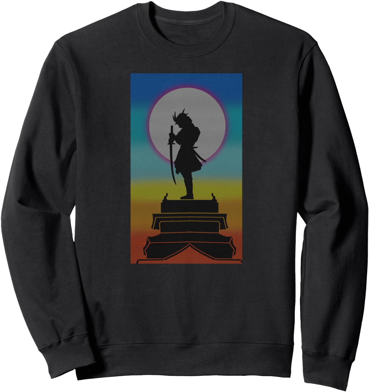 Retro Moon Ronin Japanese Samurai Sweatshirt