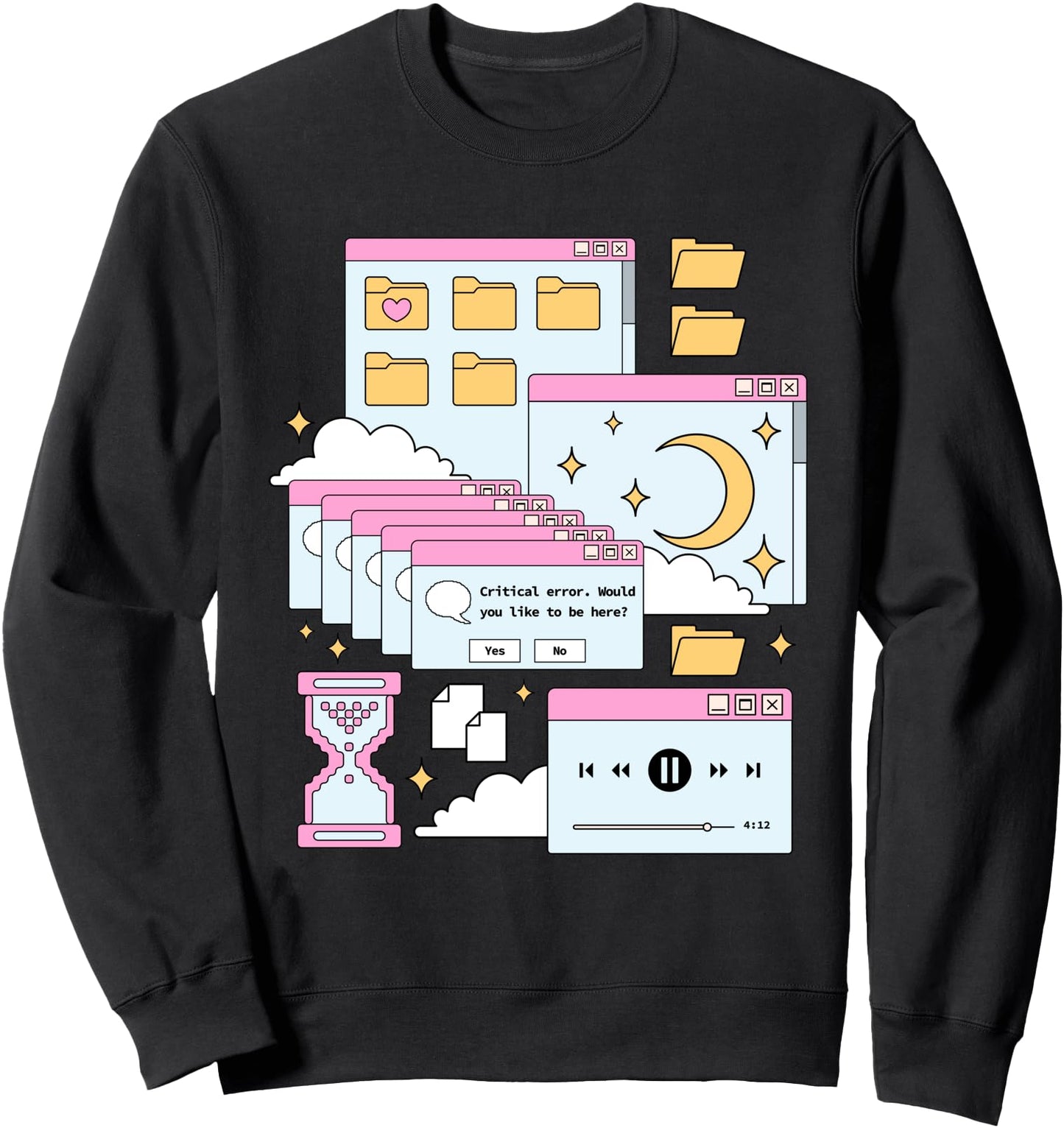 Vaporwave Browser Kawaii E-Girl Aesthetic 80s 90s Japanese Sweatshirt