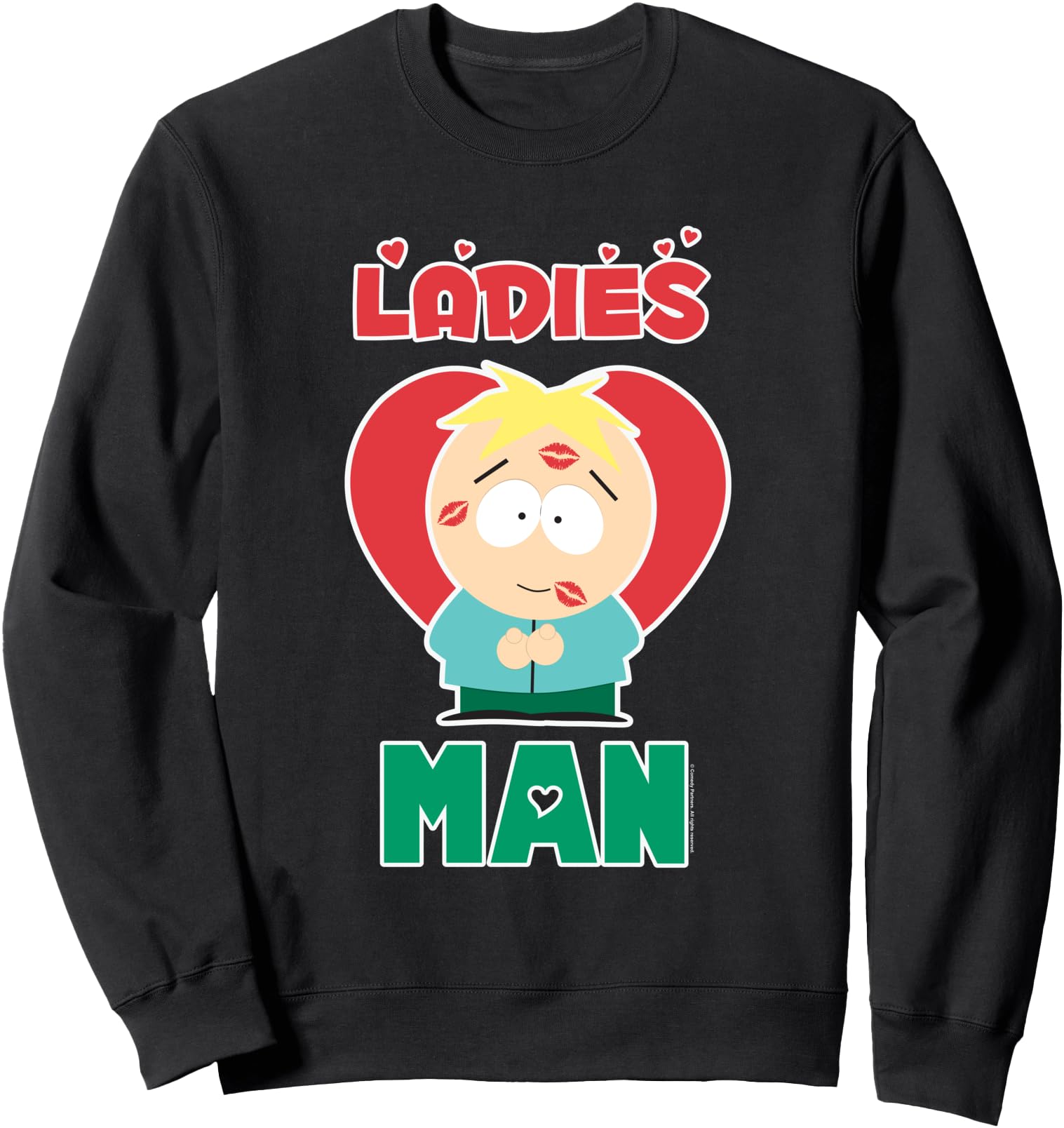 South Park Valentine's Day Butters Ladies Man Sweatshirt