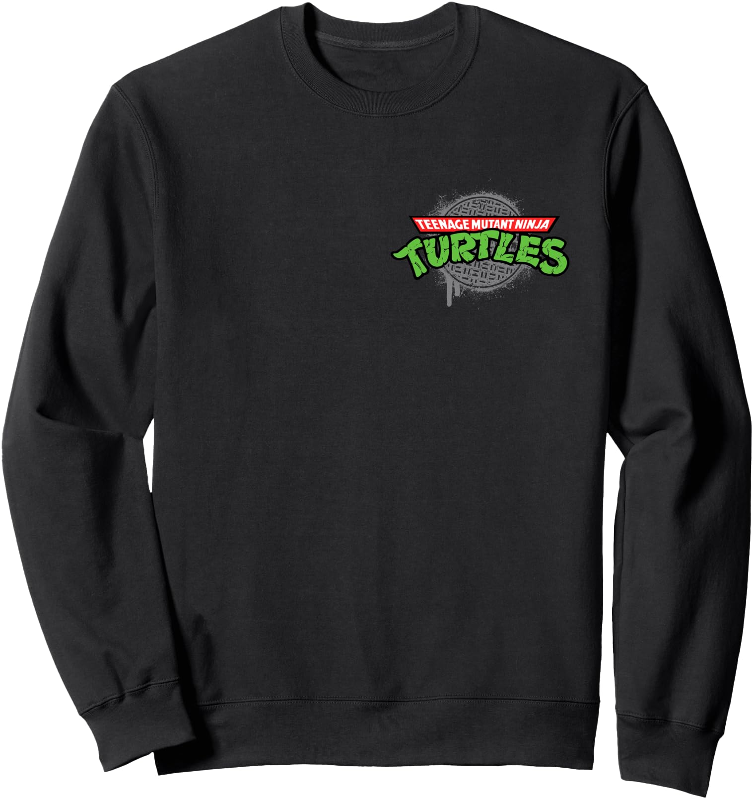 Teenage Mutant Ninja Turtles Manhole Cover Logo Left Chest Sweatshirt