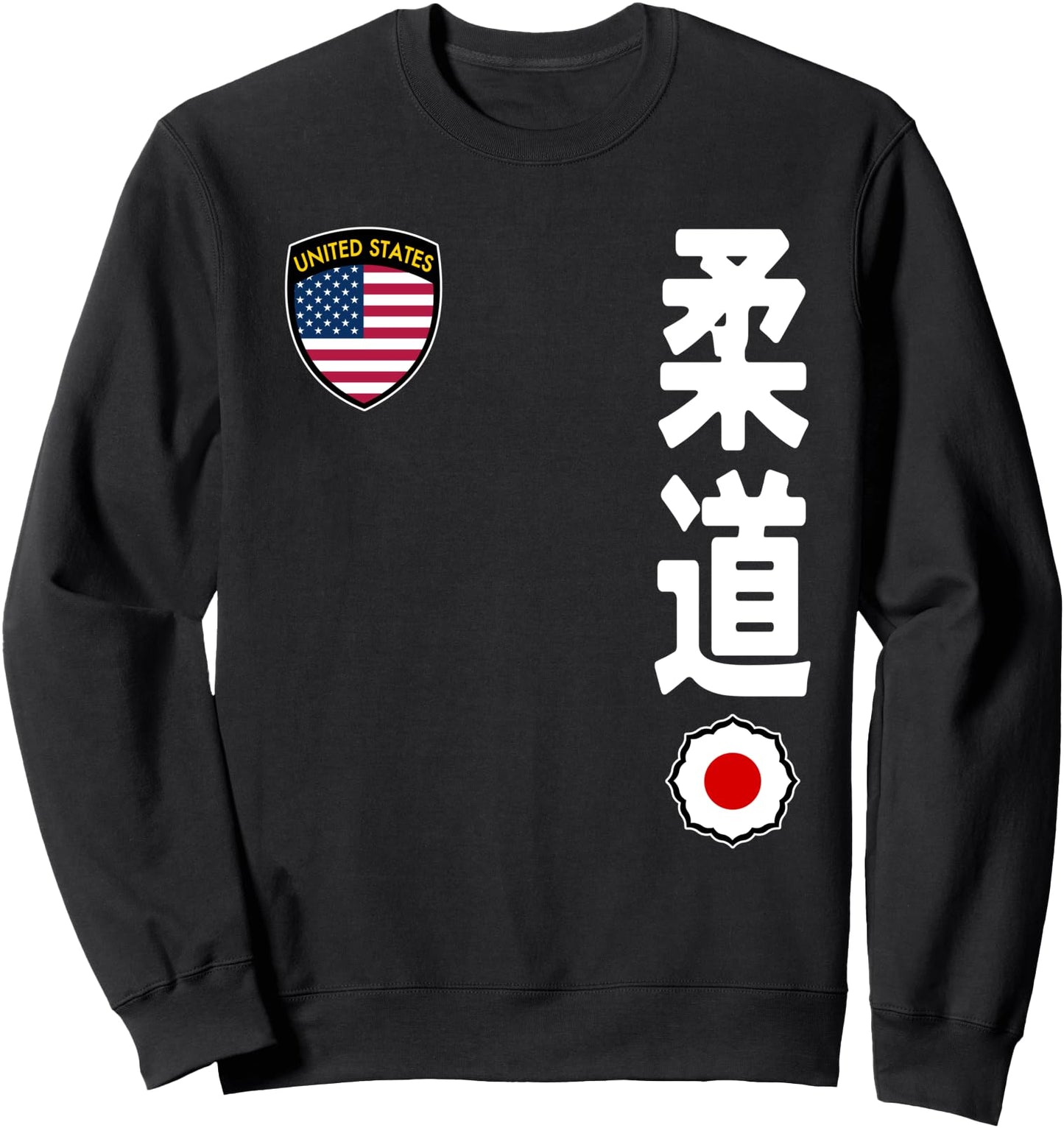 Team Judo USA Flag Kanji Japanese Martial Arts Sweatshirt