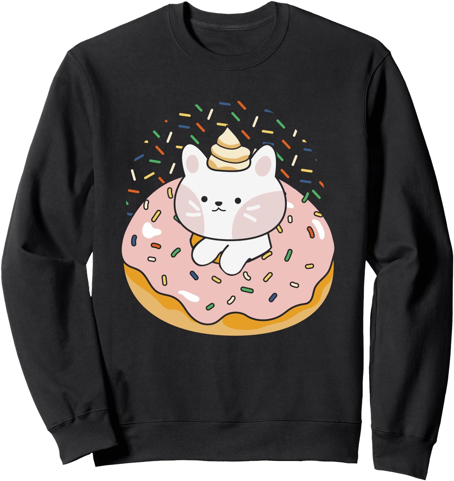 Kawaii Cat Unicorn Donut Japanese Art Sweatshirt