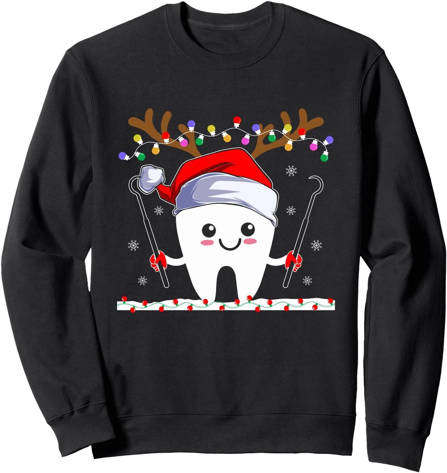 Tooth Reindeer Christmas Dental Dentistry Dentists Sweatshirt