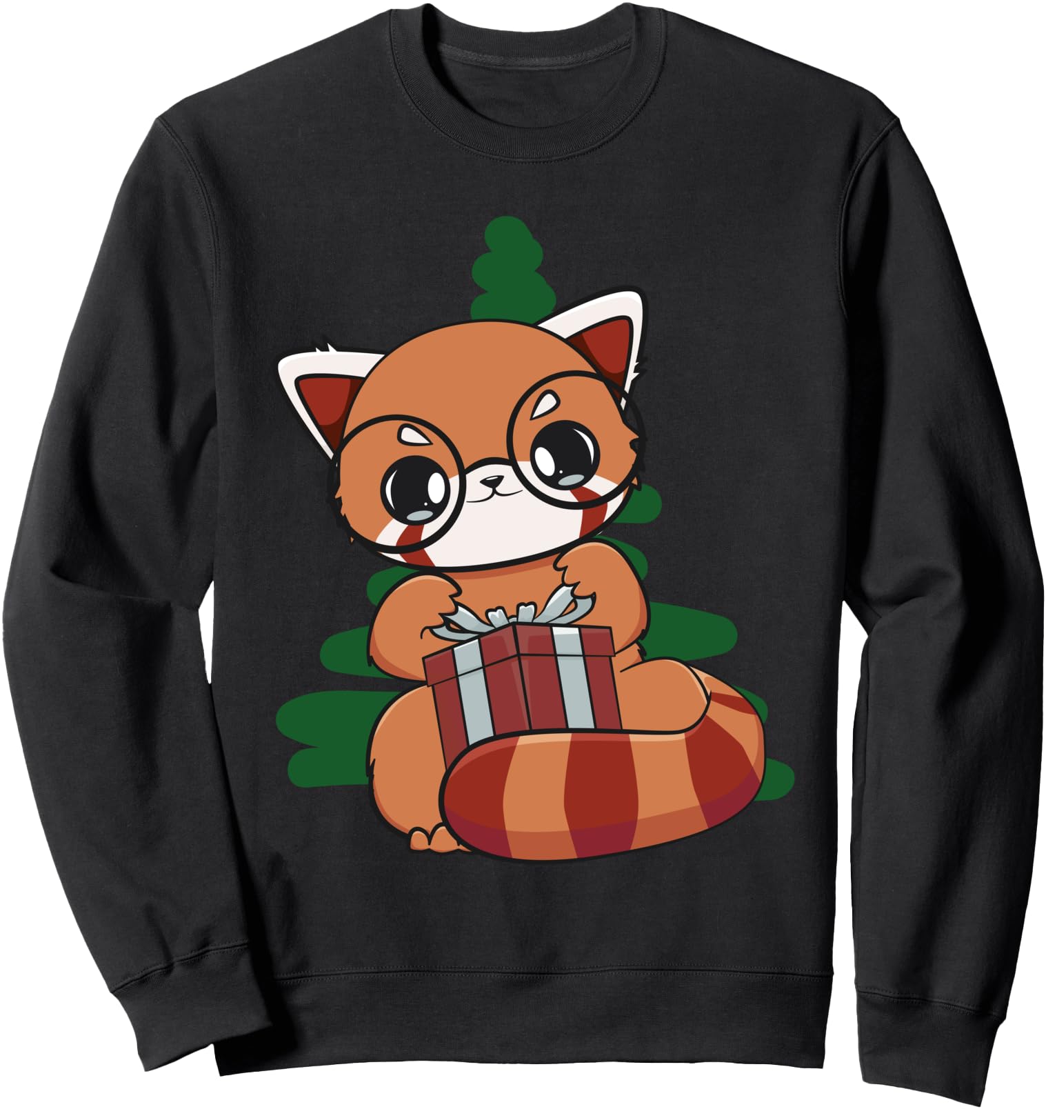 Cute Christmas Red Panda Kawaii Japanese Anime Manga Santa Sweatshirt
