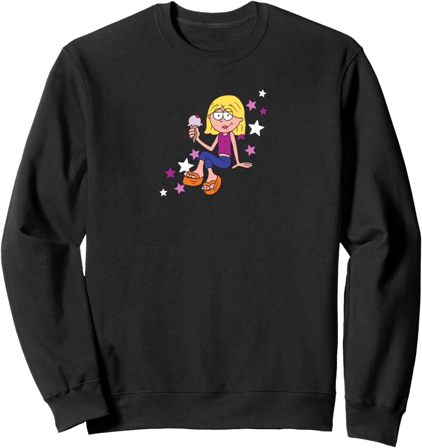 Disney Lizzy McGuire Iconic Cool Lil Lizzie Star Chest Logo Sweatshirt