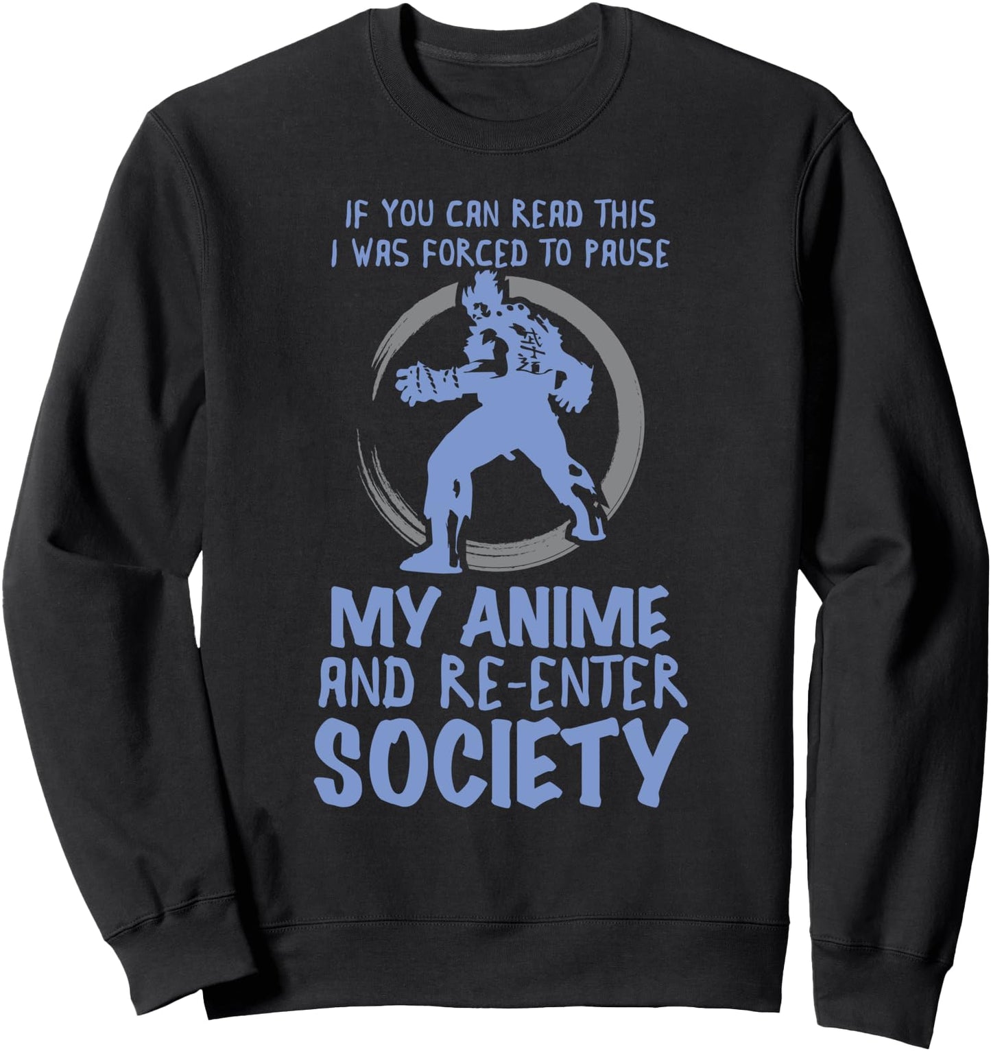 Watching Anime For Men Women, Kawaii, Cute Japanese Sweatshirt
