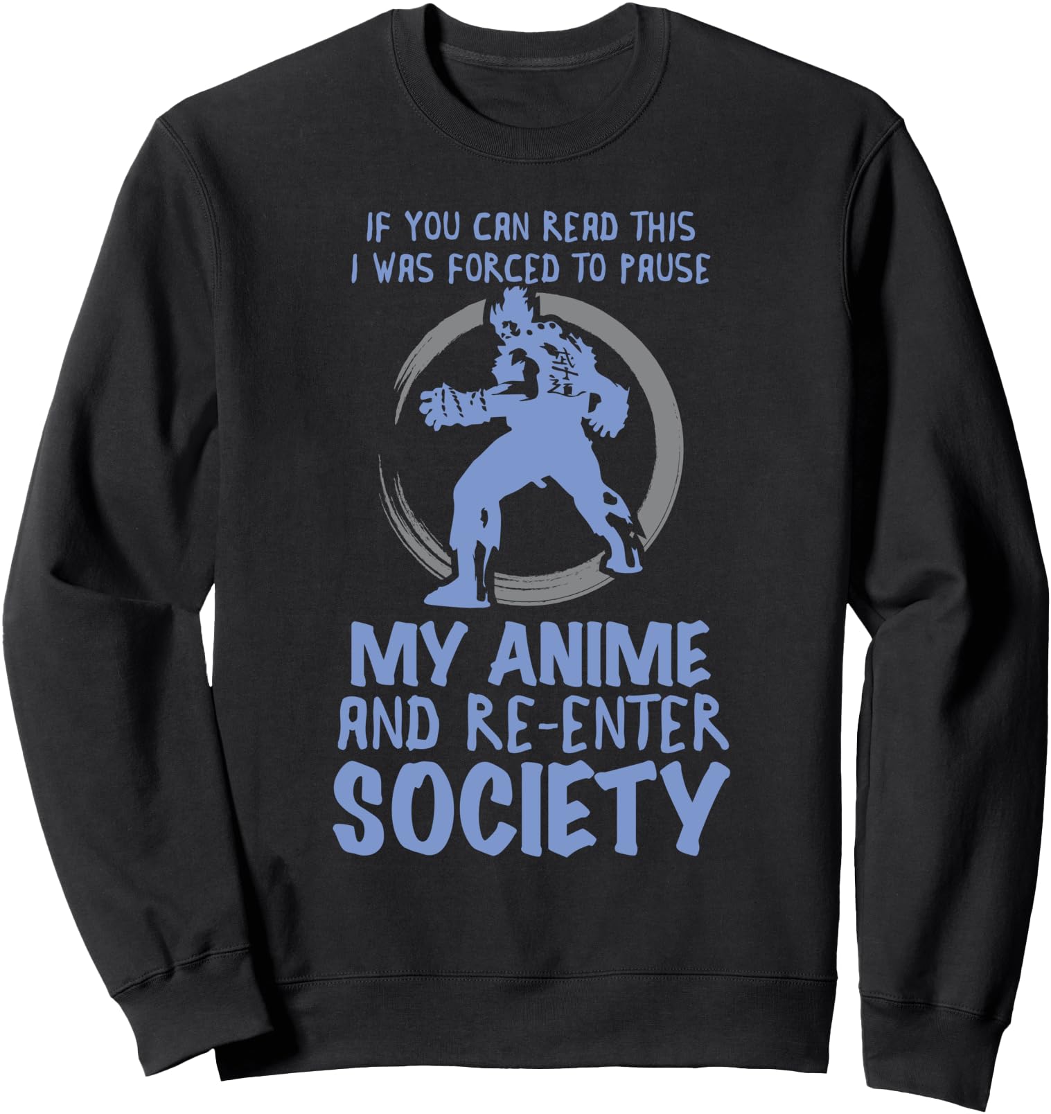 Watching Anime For Men Women, Kawaii, Cute Japanese Sweatshirt