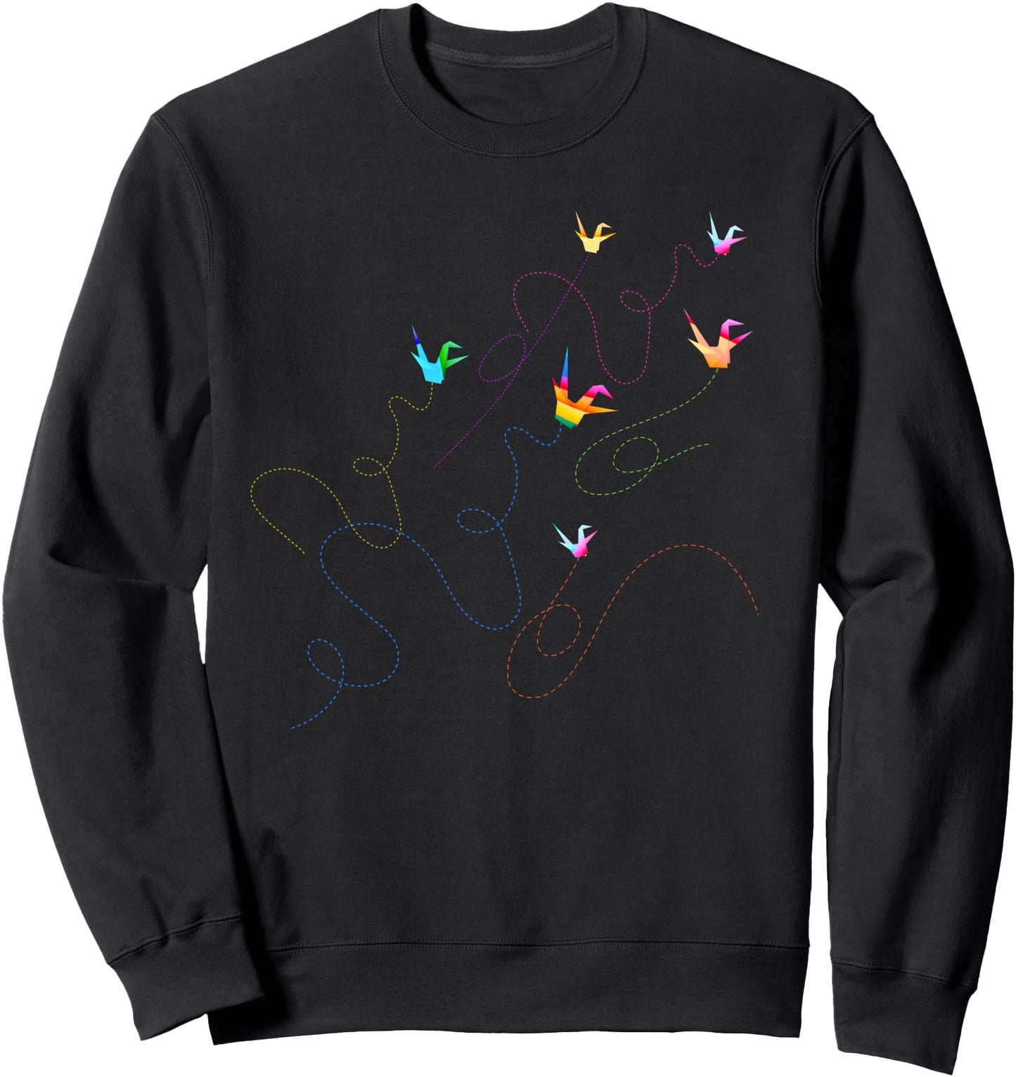 Paper Folding Artist Gift Japanese Culture Crane Origami Sweatshirt