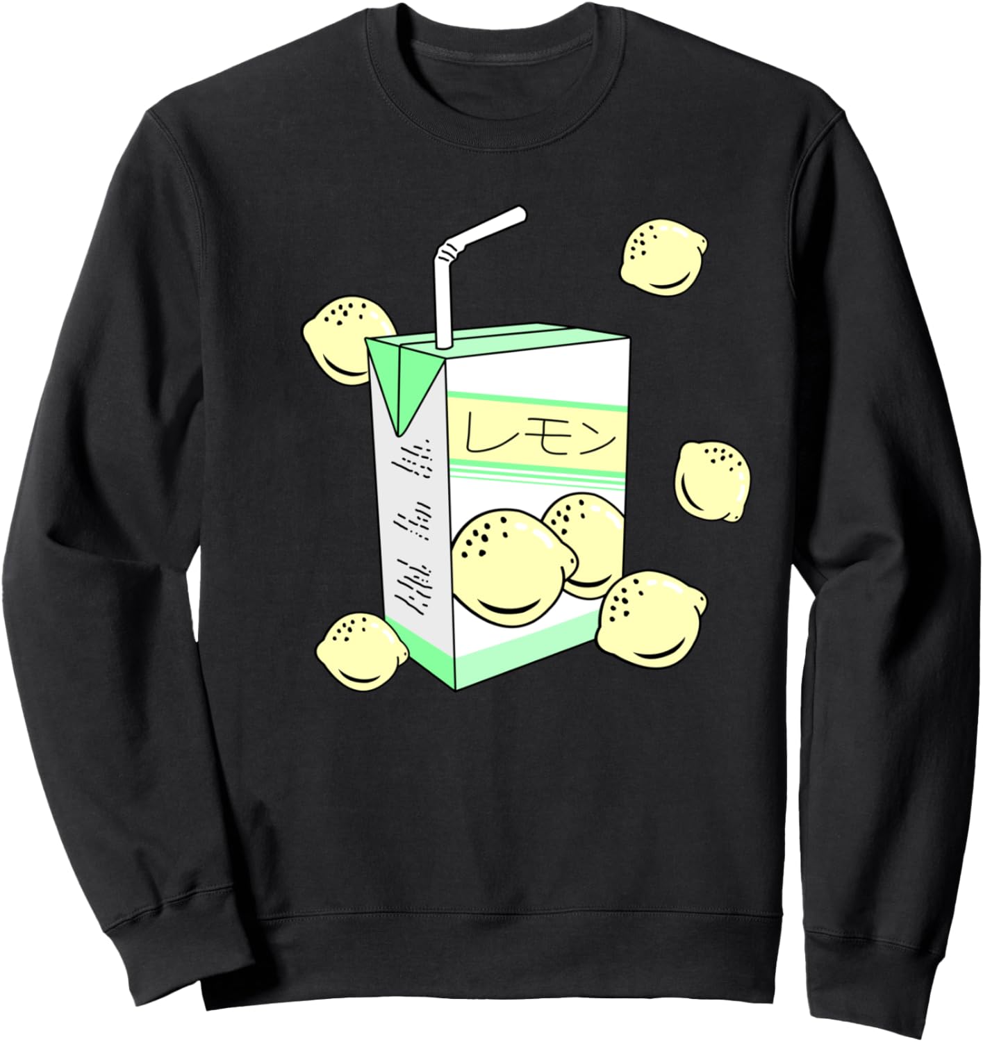 Japanese Lemon Juice Box 90s Aesthetic Pastel Otaku Anime Sweatshirt