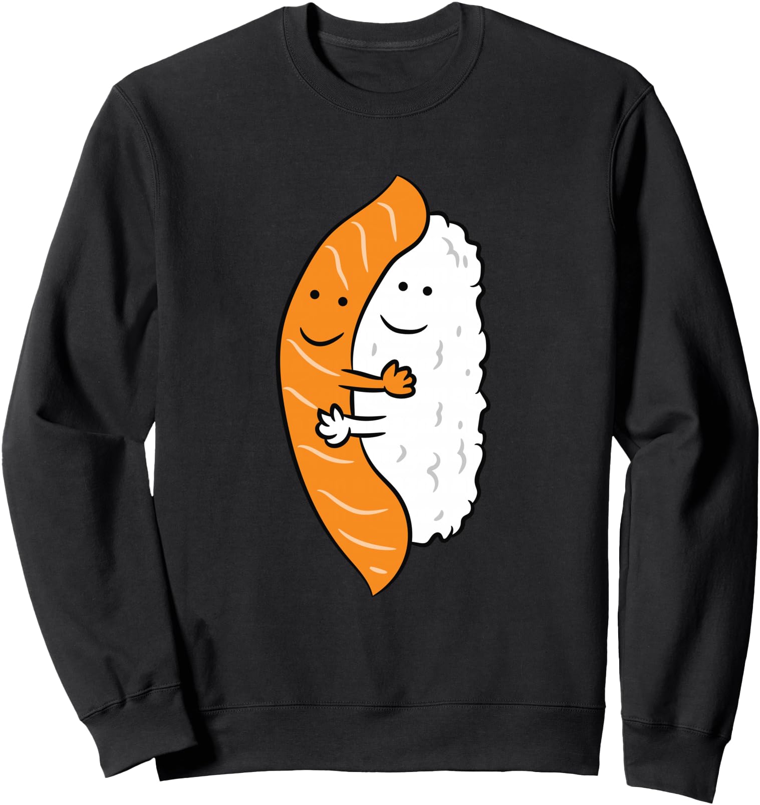 Sushi Hugging Salmon Cute Japanese Sushi Sweatshirt