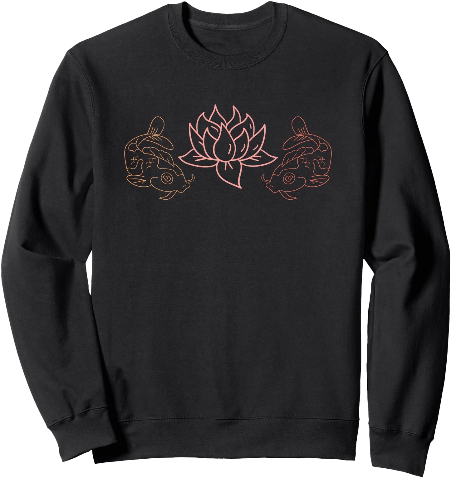 Lotus Flower Koi Carp Nishikigoi Japanese Culture Fish Sweatshirt