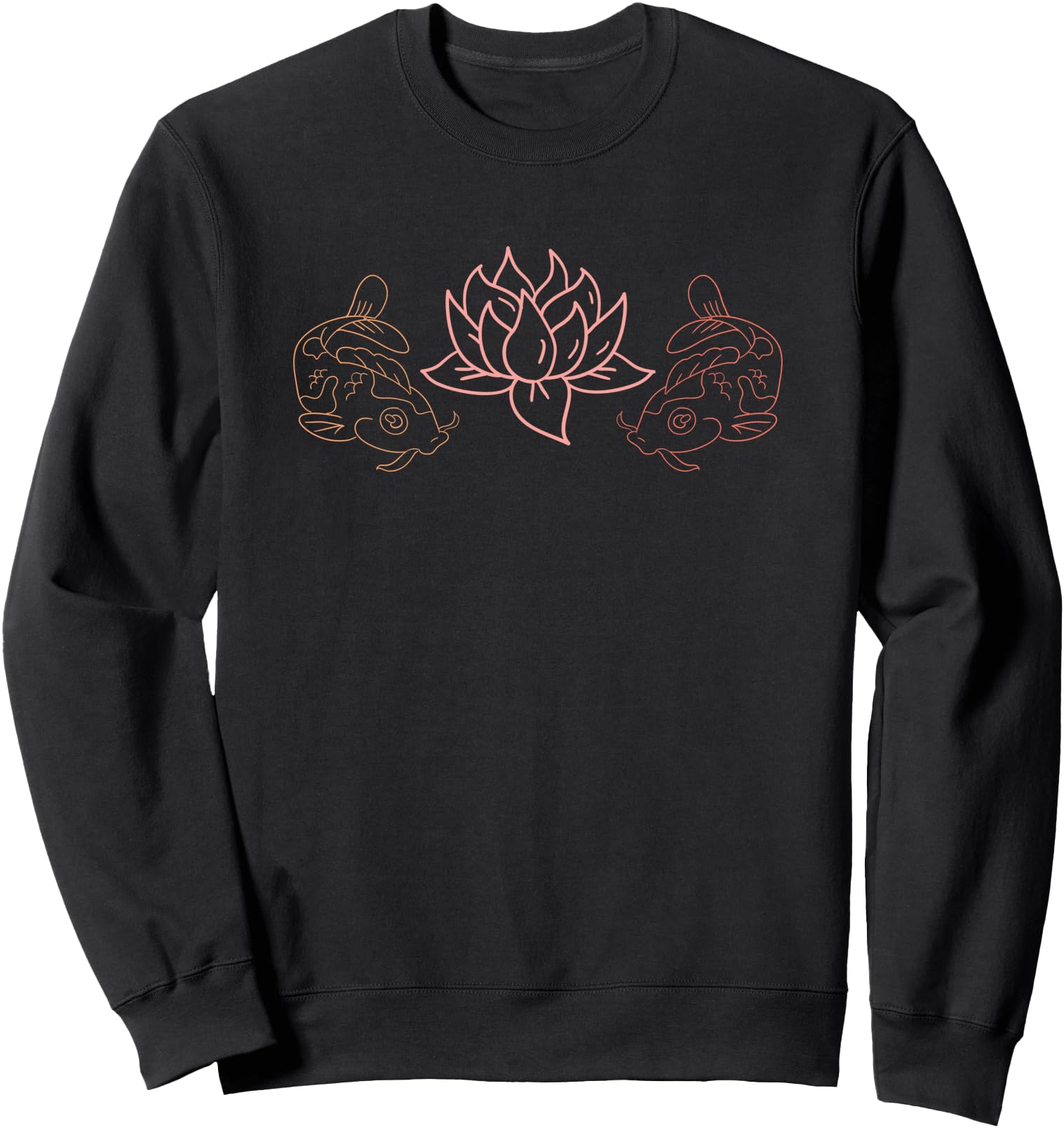 Lotus Flower Koi Carp Nishikigoi Japanese Culture Fish Sweatshirt
