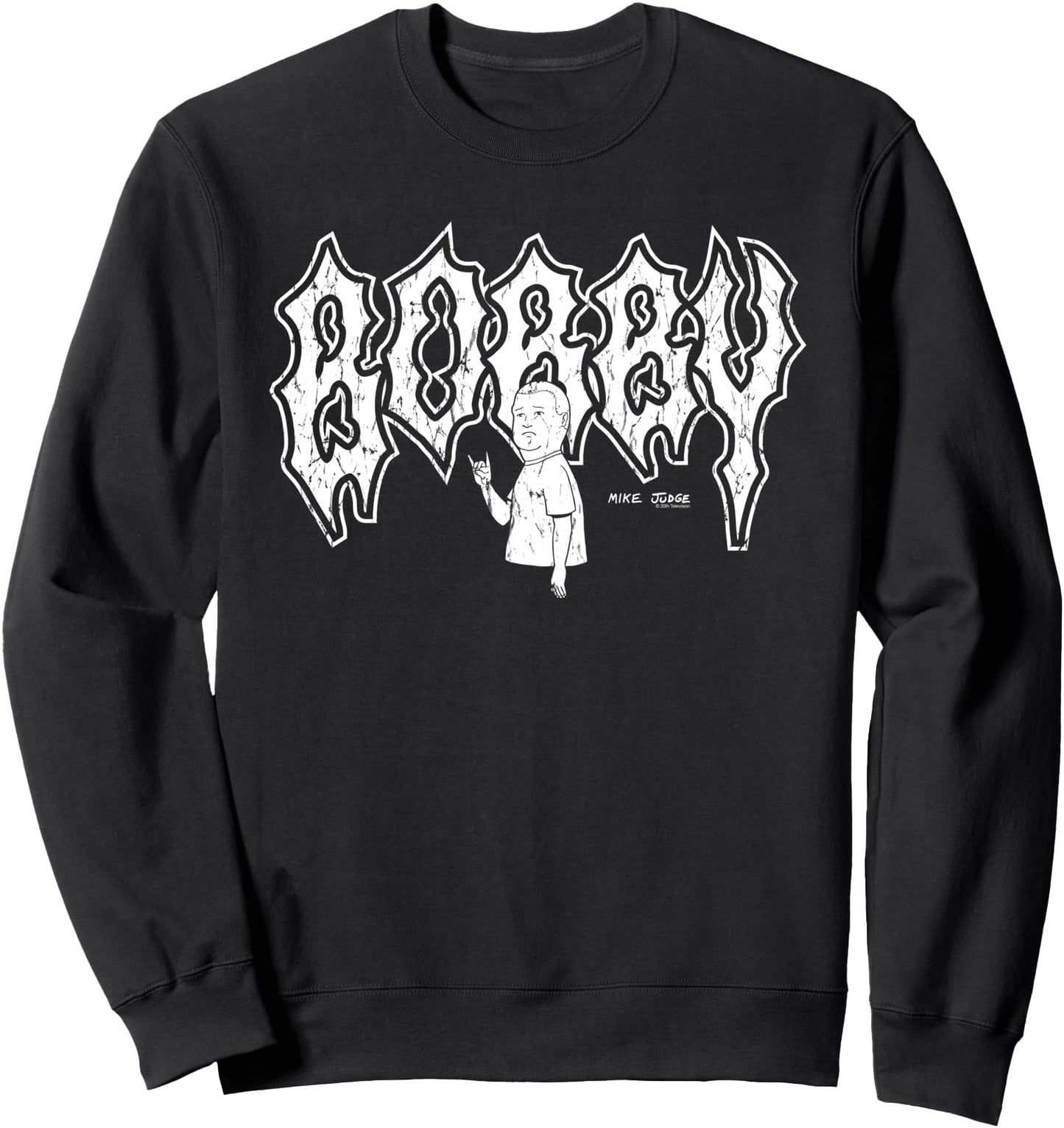 King of the Hill Bobby Distressed Heavy Metal Cartoon Sweatshirt