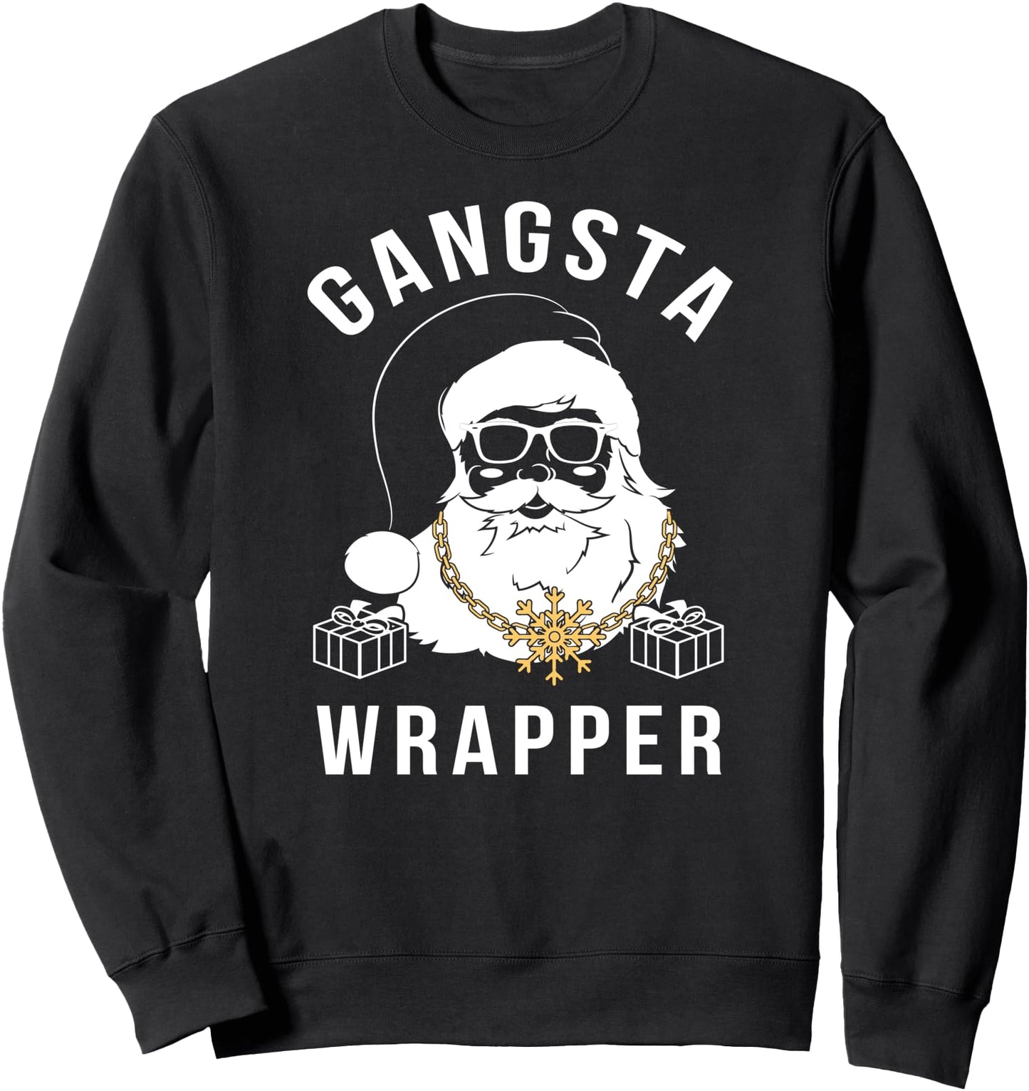 Gangsta Wrapper Gangster Santa Funny Christmas Sweatshirt