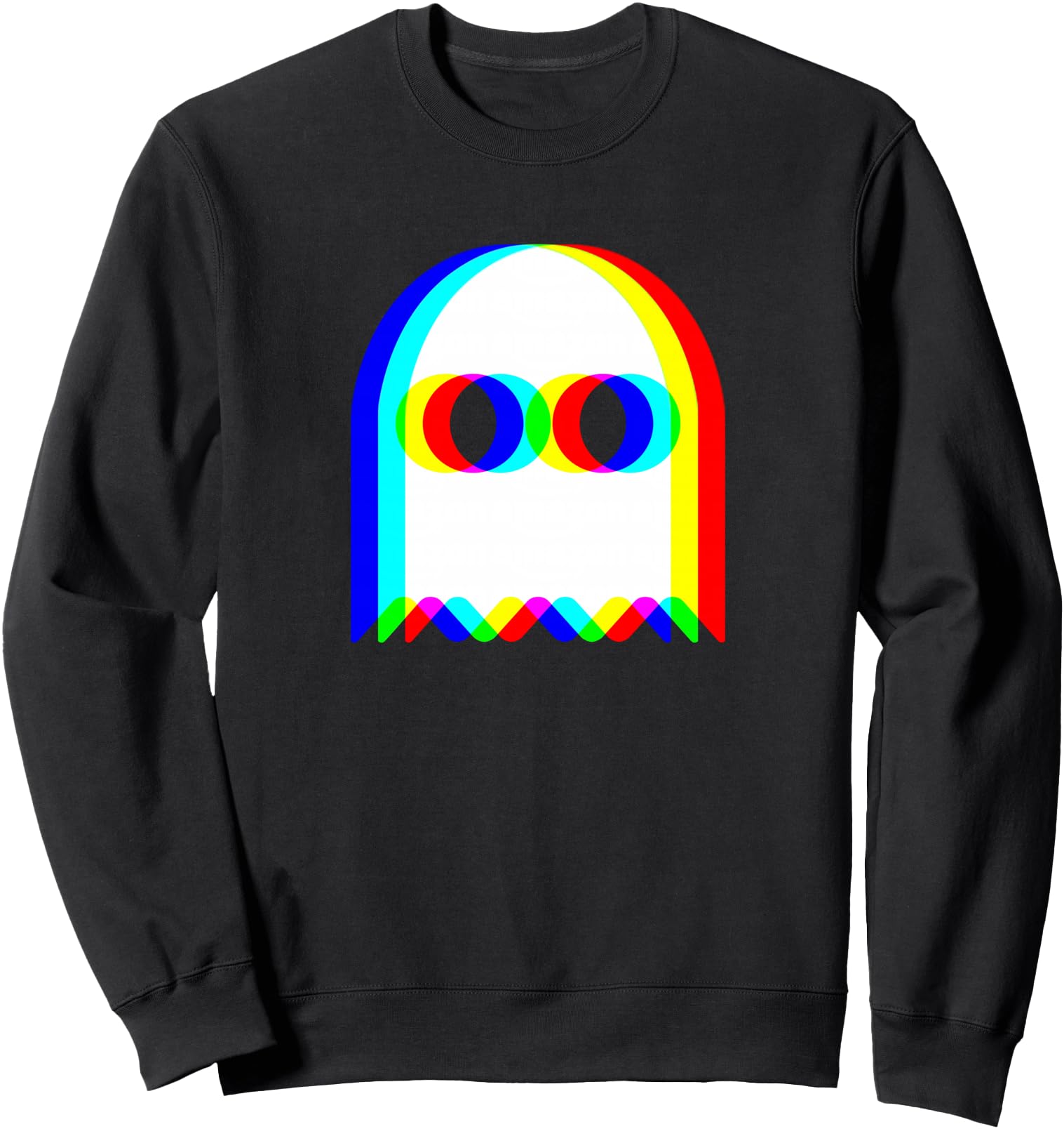 Funny Ghost Trippy Vaporwave Halloween Techno Rave EDM Party Sweatshirt